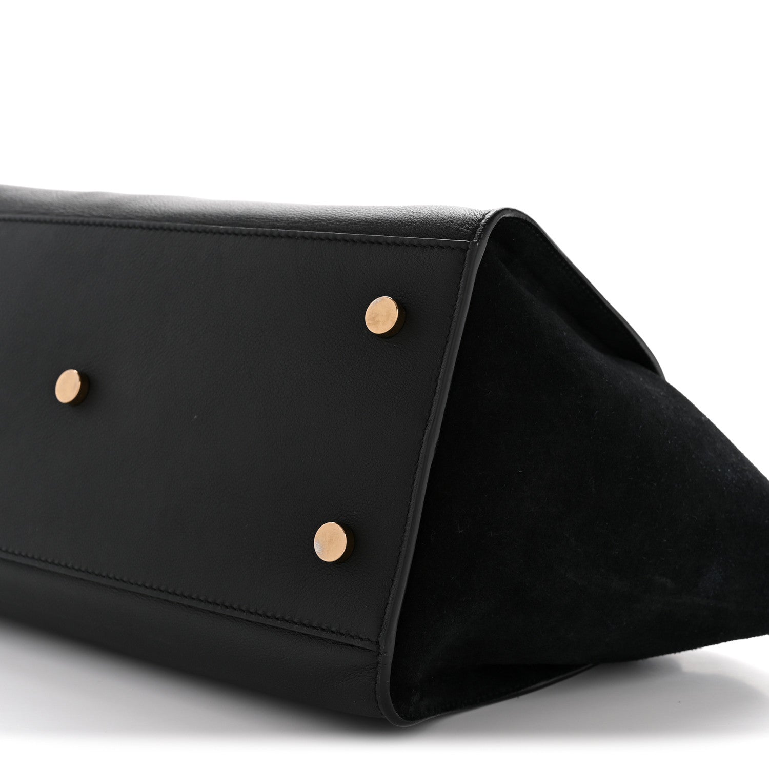 Calfskin Suede Small Monogram Downtown Cabas Black