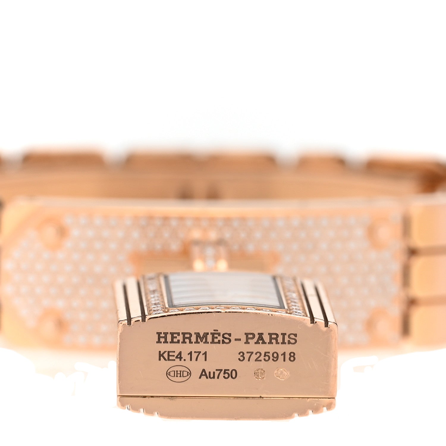 18K Rose Diamond Pave 16mm Kelly Quartz Watch