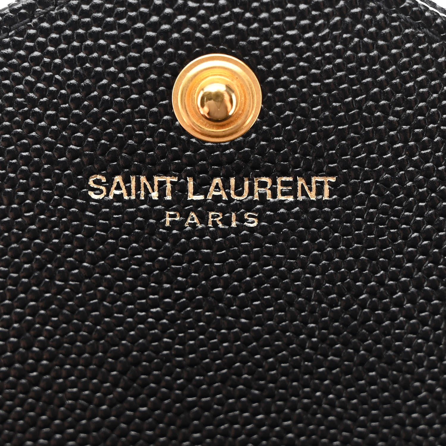 Grain De Poudre Matelasse Chevron Monogram Chain Wallet Black
