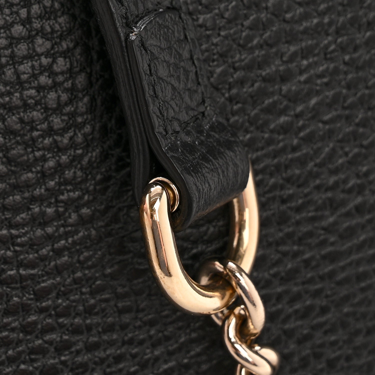 Dollar Calfskin Interlocking G Shoulder Bag Black