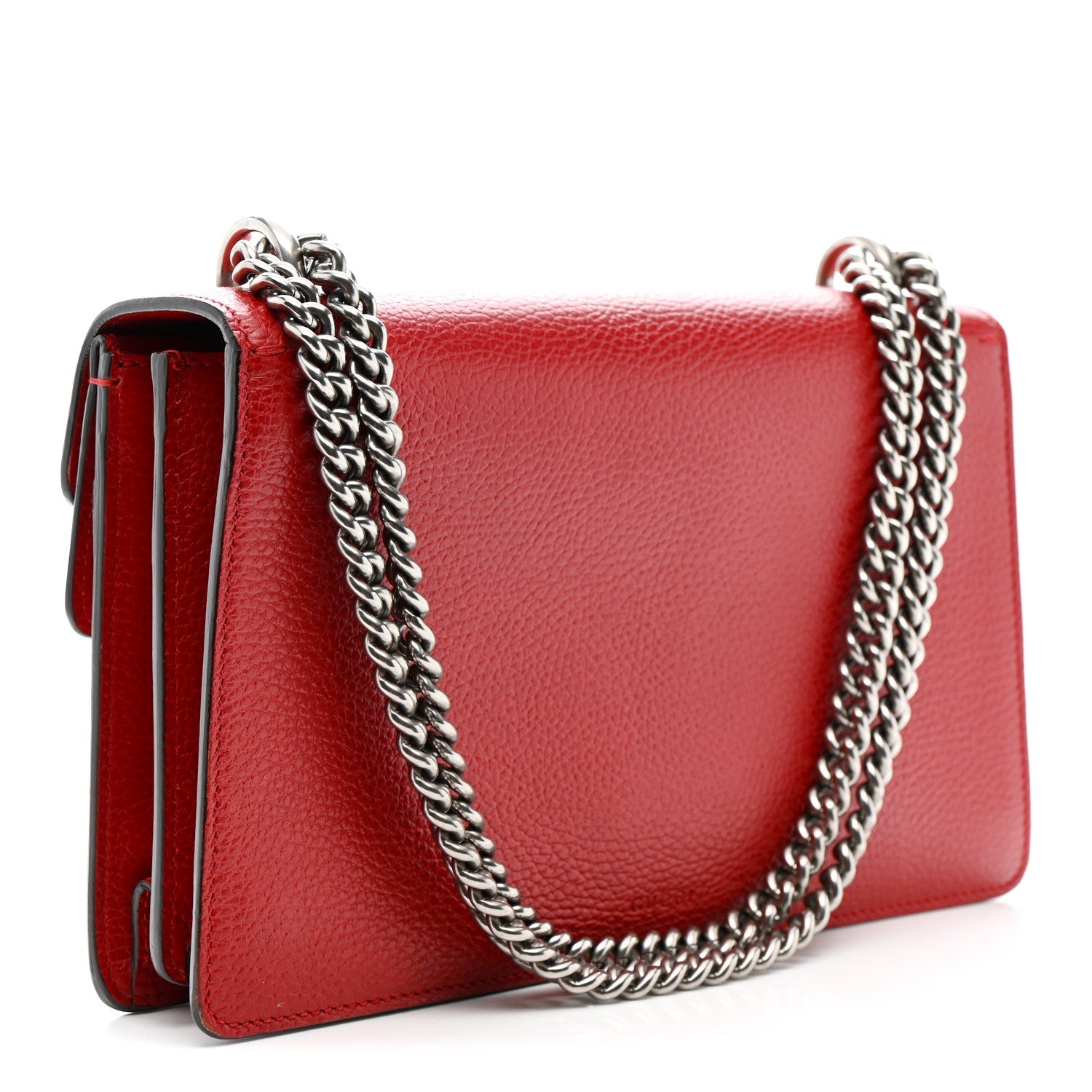 Dollar Calfskin Swarovski Crystal Small Dionysus Shoulder Bag Hibiscus Red