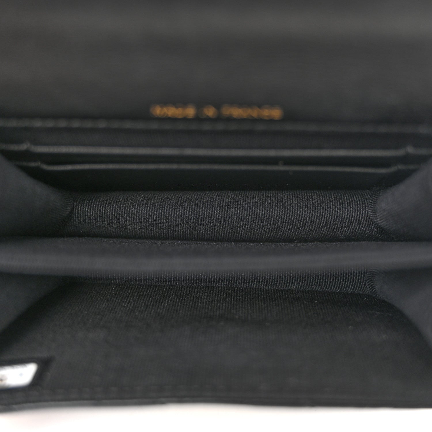 Lambskin Quilted Chain Top Handle Clutch With Chain Black