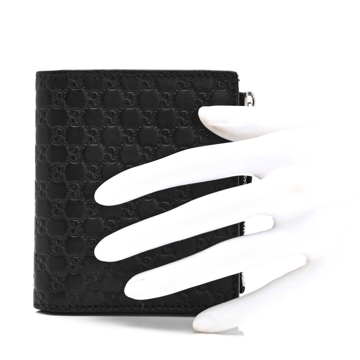 Microguccissima Snap Bi-Fold Wallet Black