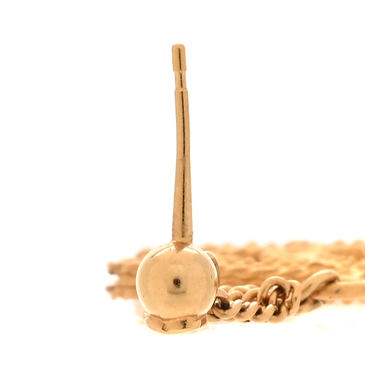 CC Drop Earrings Matte Gold