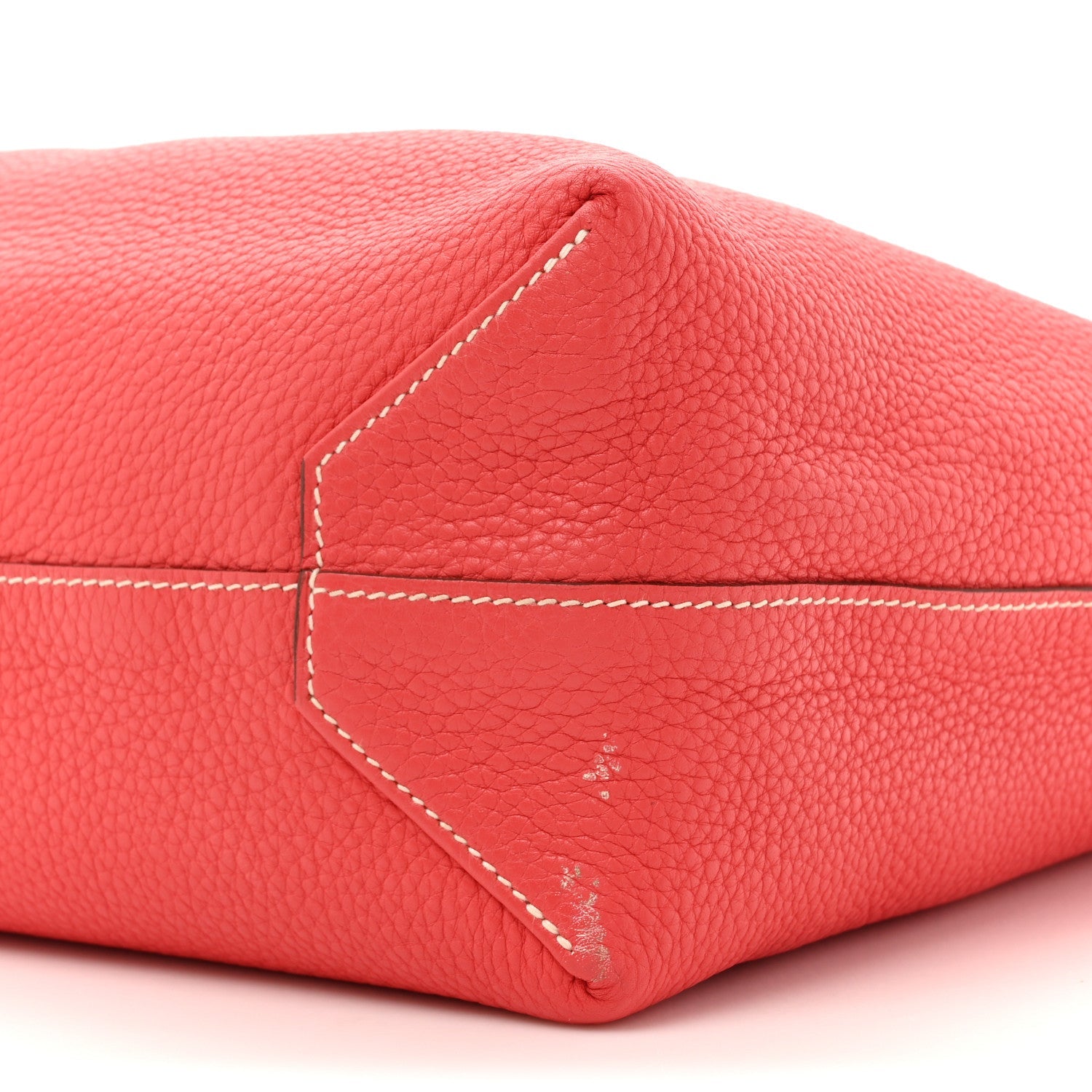 Taurillon Clemence Double Sens 36 Reversible Tote Rubis Bougainvillea