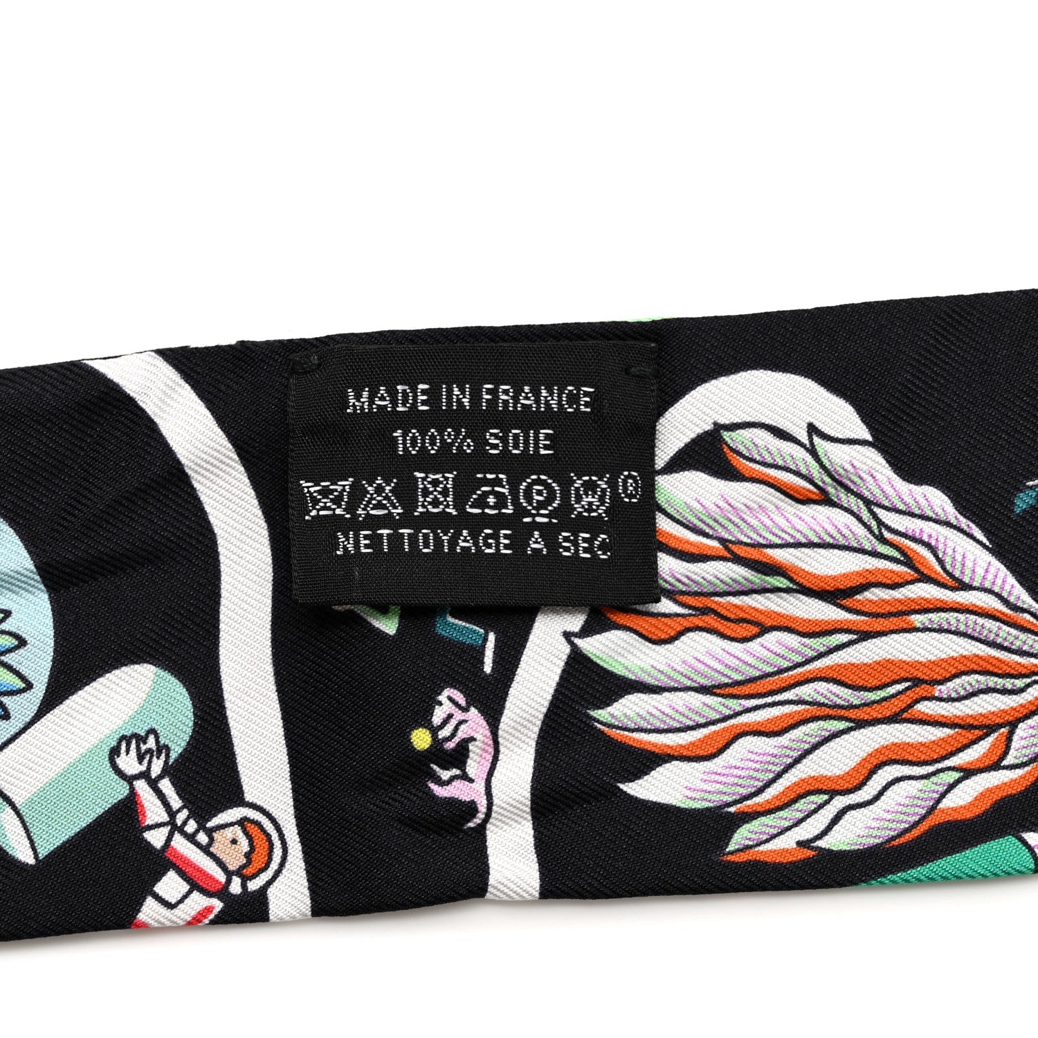 Silk Exposition Universelle Plumetis Twilly Black Vert Orange Fonce