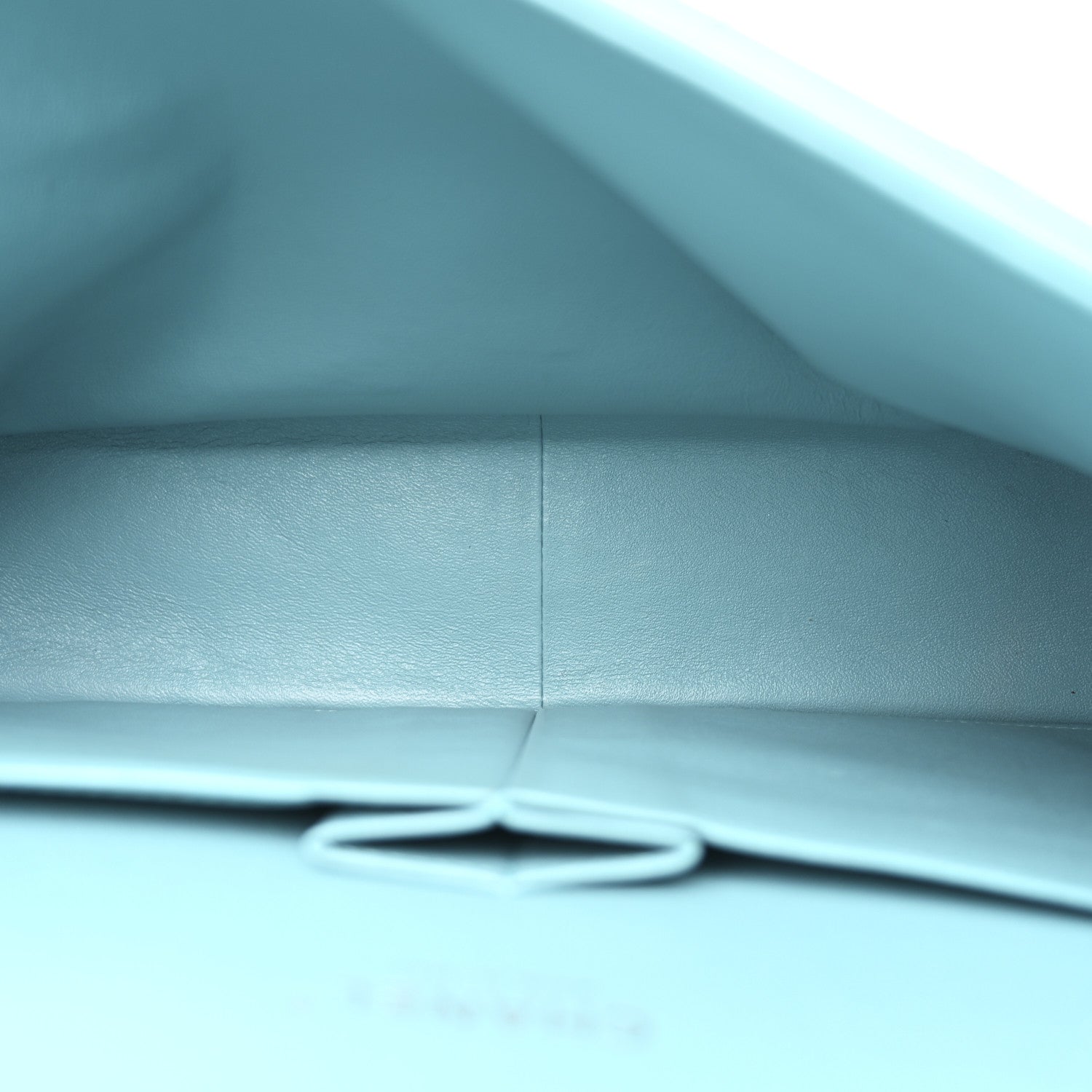 Lambskin Quilted Maxi Double Flap Light Blue