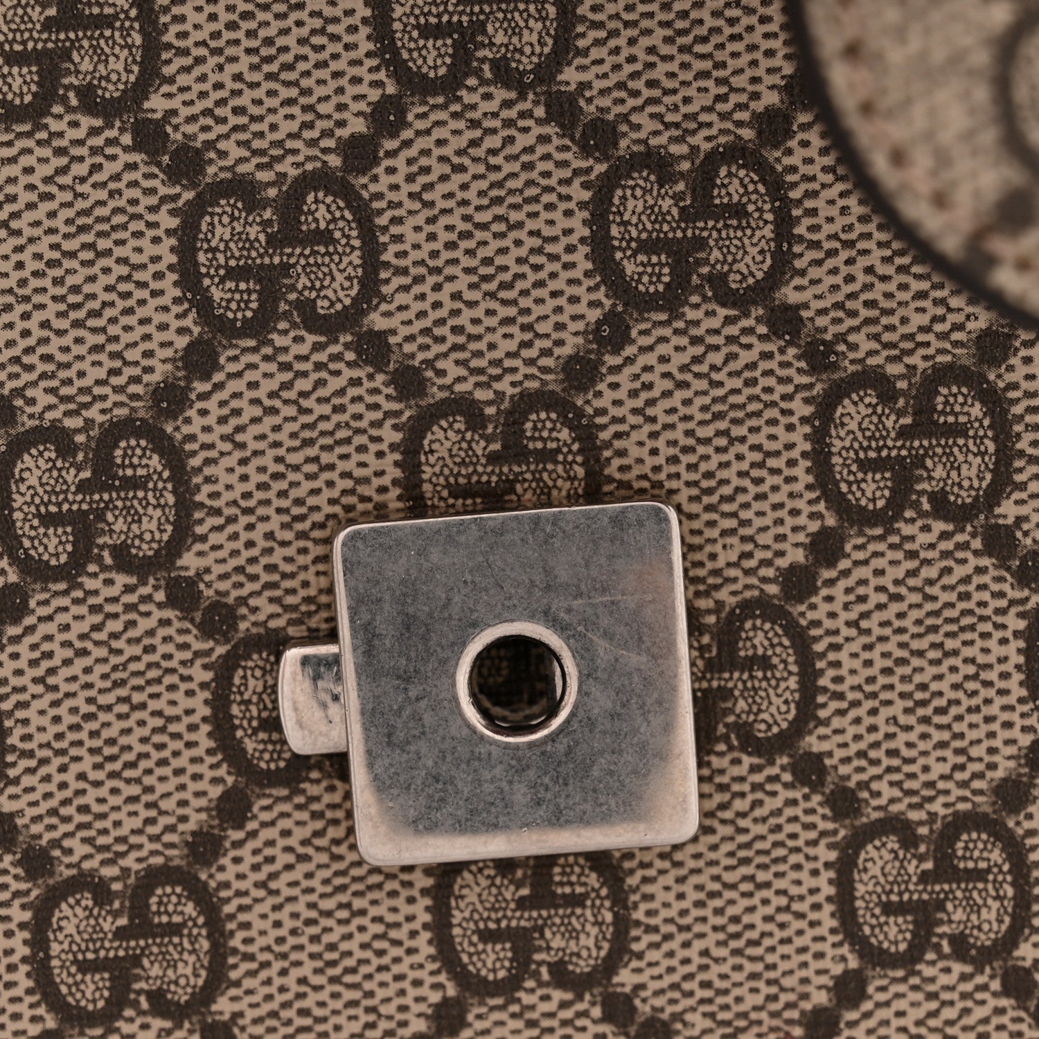 GG Supreme Monogram Suede Cudu Medium Dionysus Shoulder Bag Beige Ebony Vulcanic Red