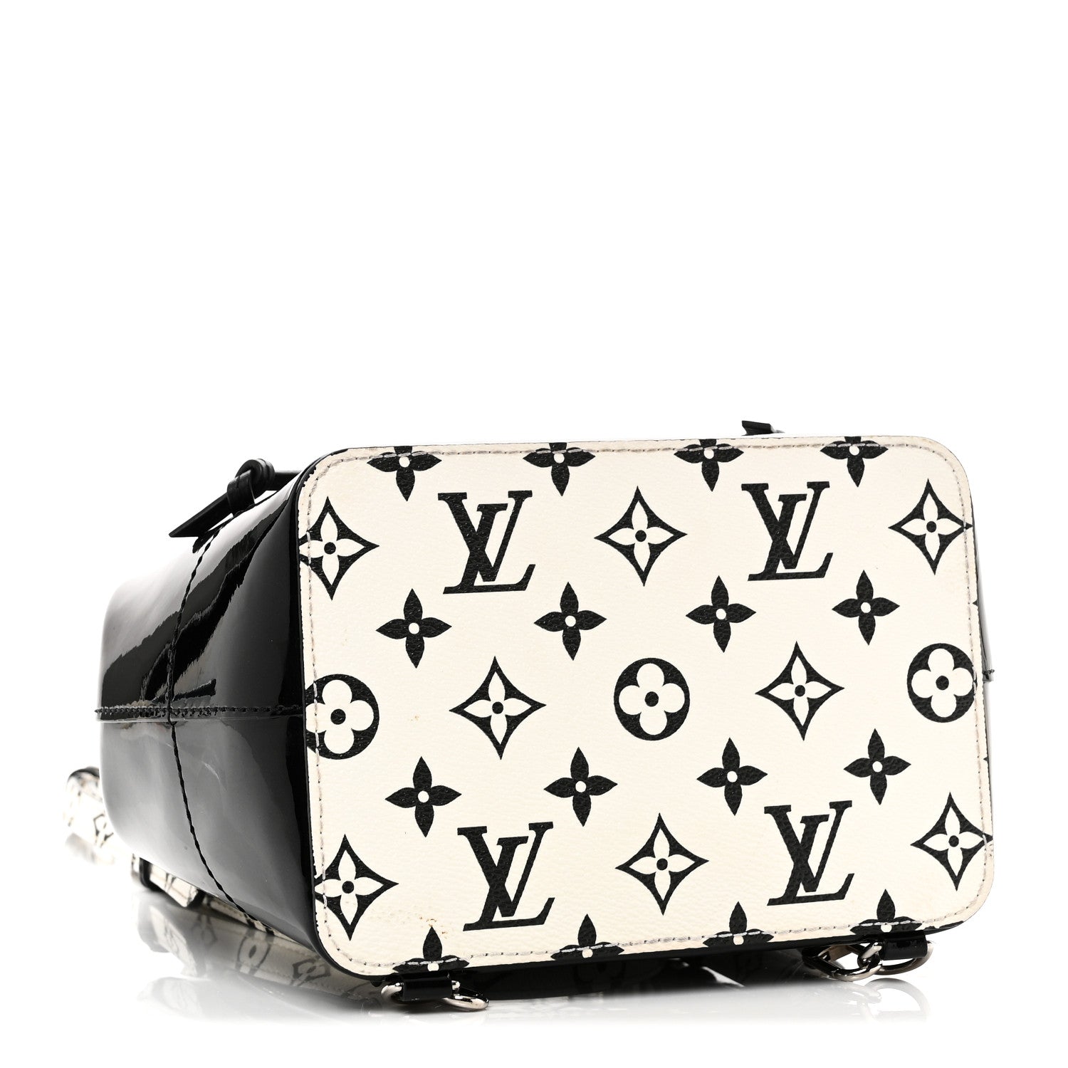 Patent Monogram Hot Springs Backpack Black White