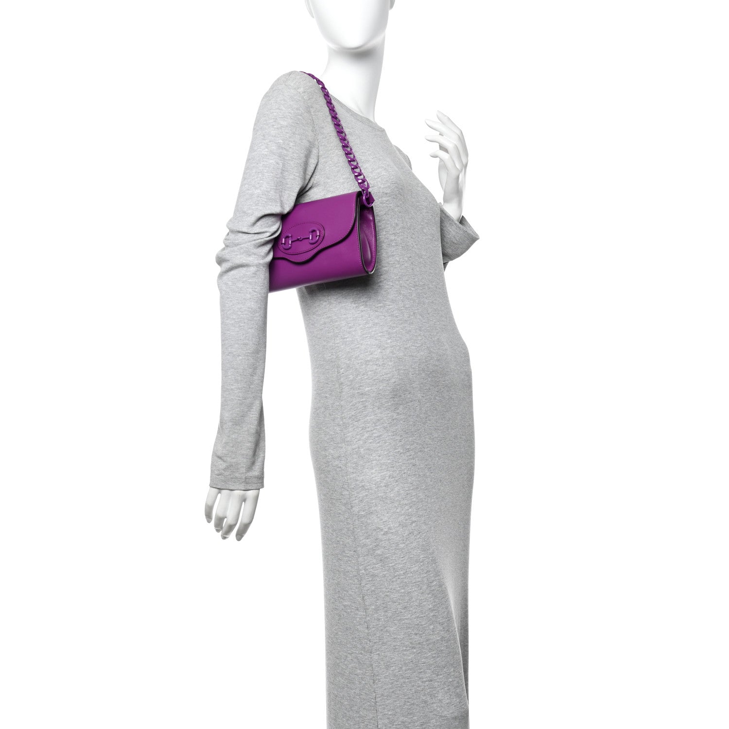 Azalea Calfskin Web Small Horsebit 1955 Crossbody Bag Spicy Cyclamin