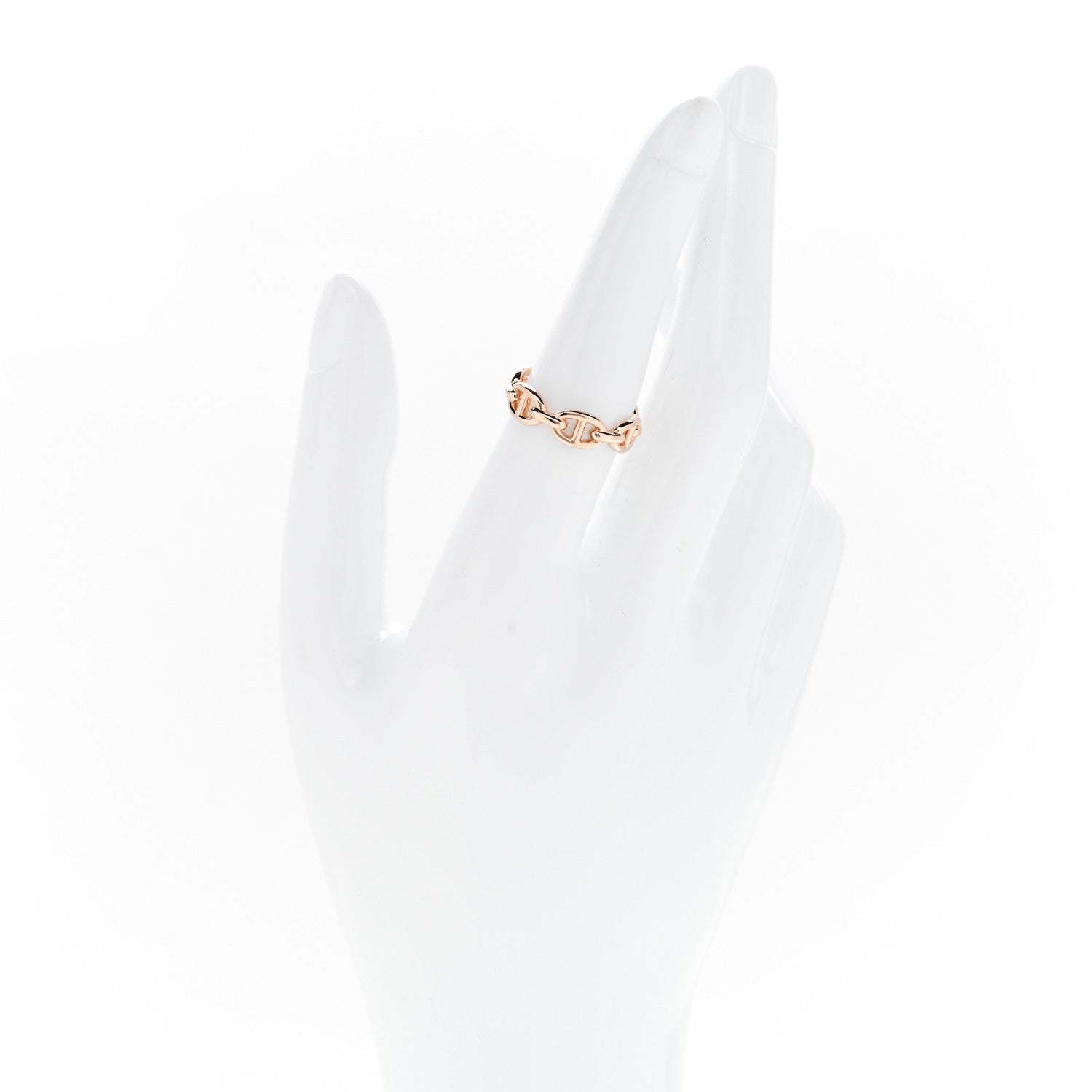 18K Rose Gold PM Chaine d'Ancre Enchainee Ring 53 6.5