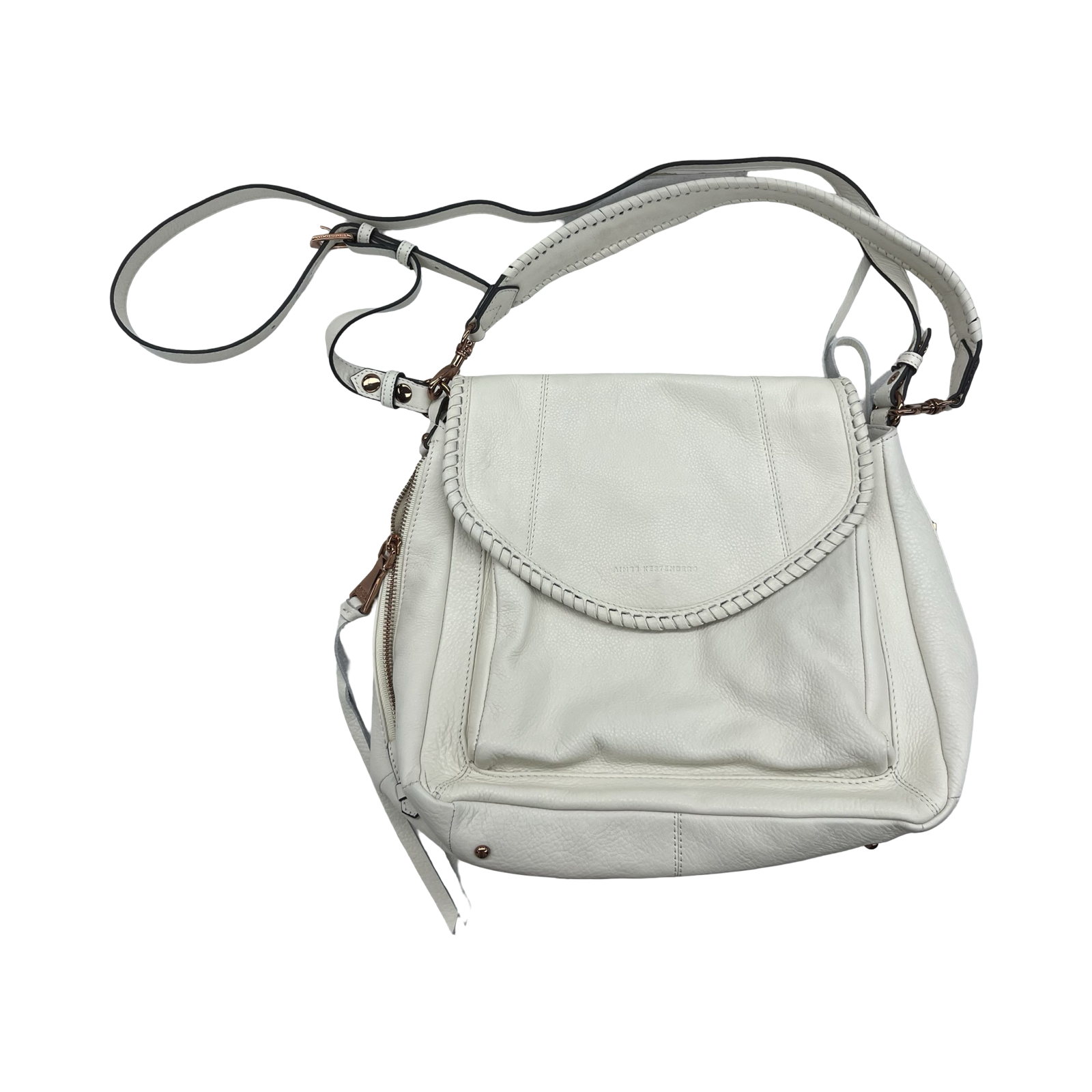 Handbag Leather By Aimee Kestenberg In Cream, Size:Large