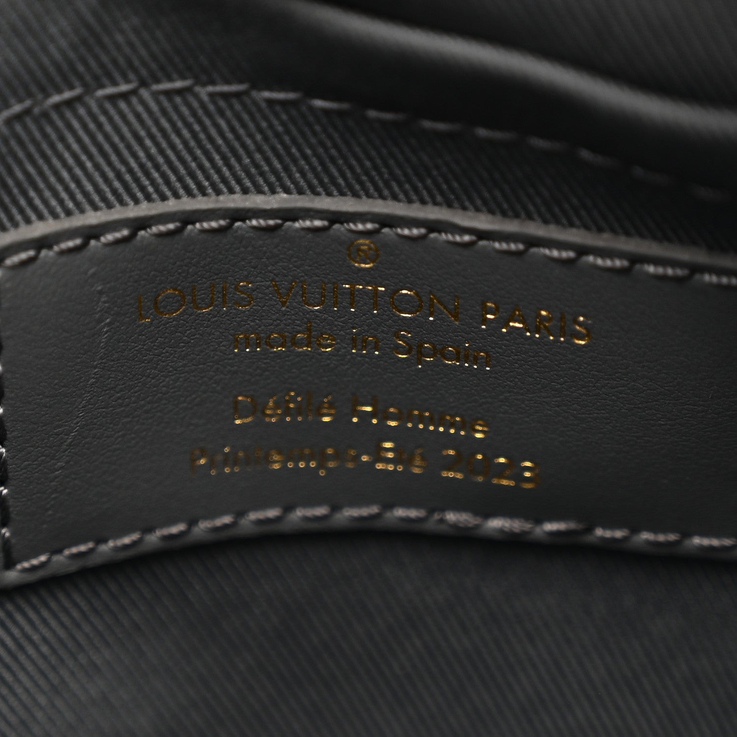 Calfskin Monogram Embossed Cruiser Messenger Dark Shadow Gray