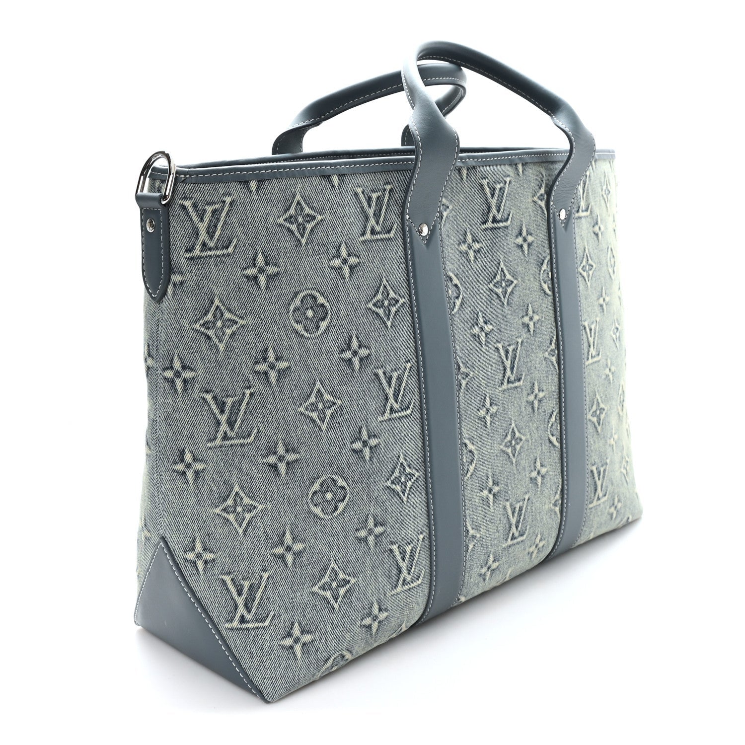 Monogram Washed Denim Weekend Tote NM Blue
