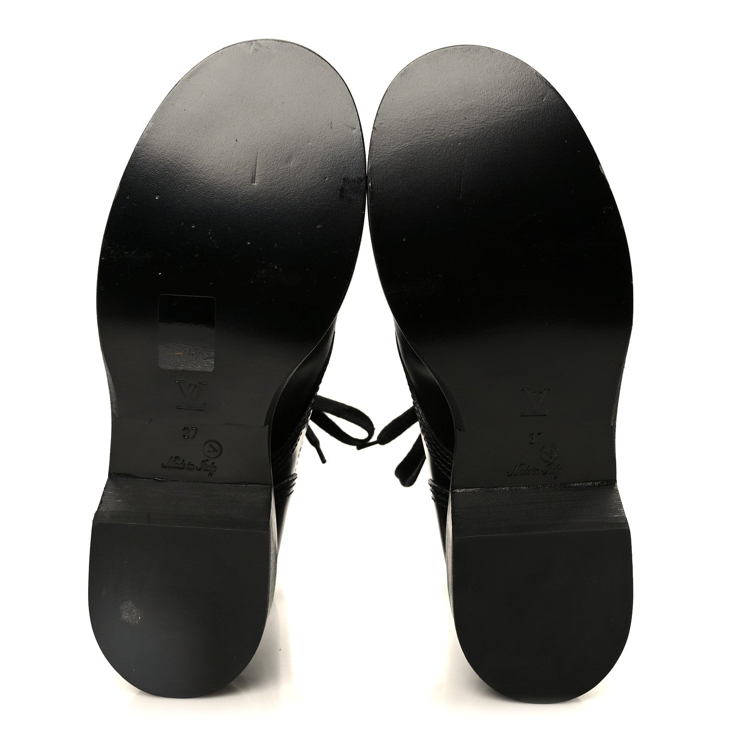 Calfskin Monogram Metropolis Flat Ranger Boots 37 Black