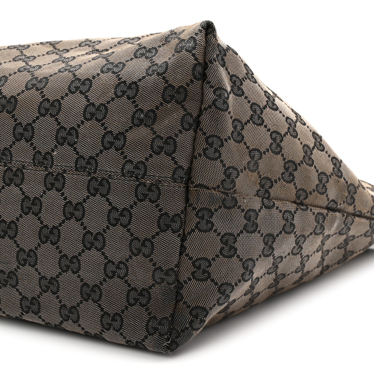 Metallic Monogram Canvas Tote Black