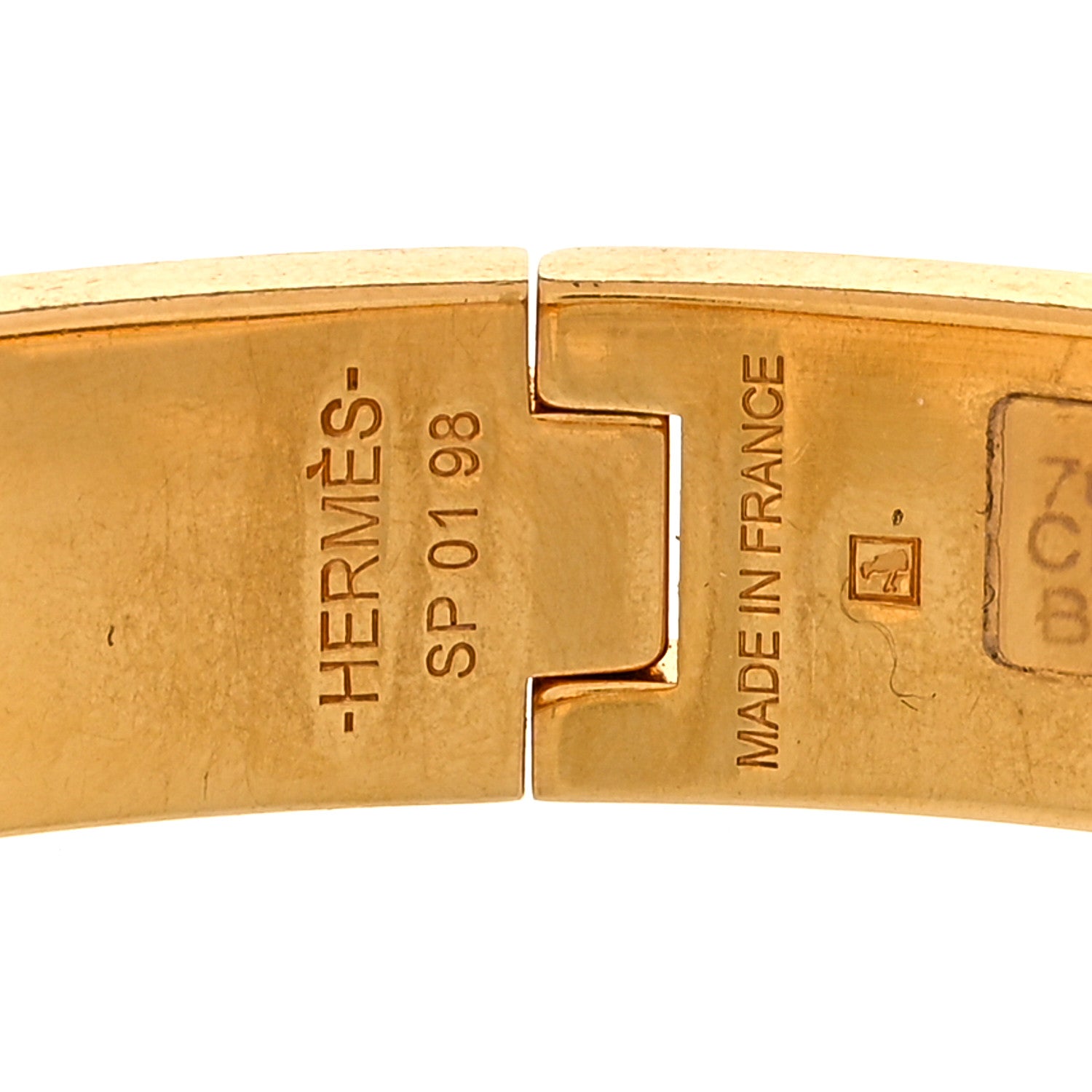 Enamel Narrow Clic Clac H Bracelet PM White
