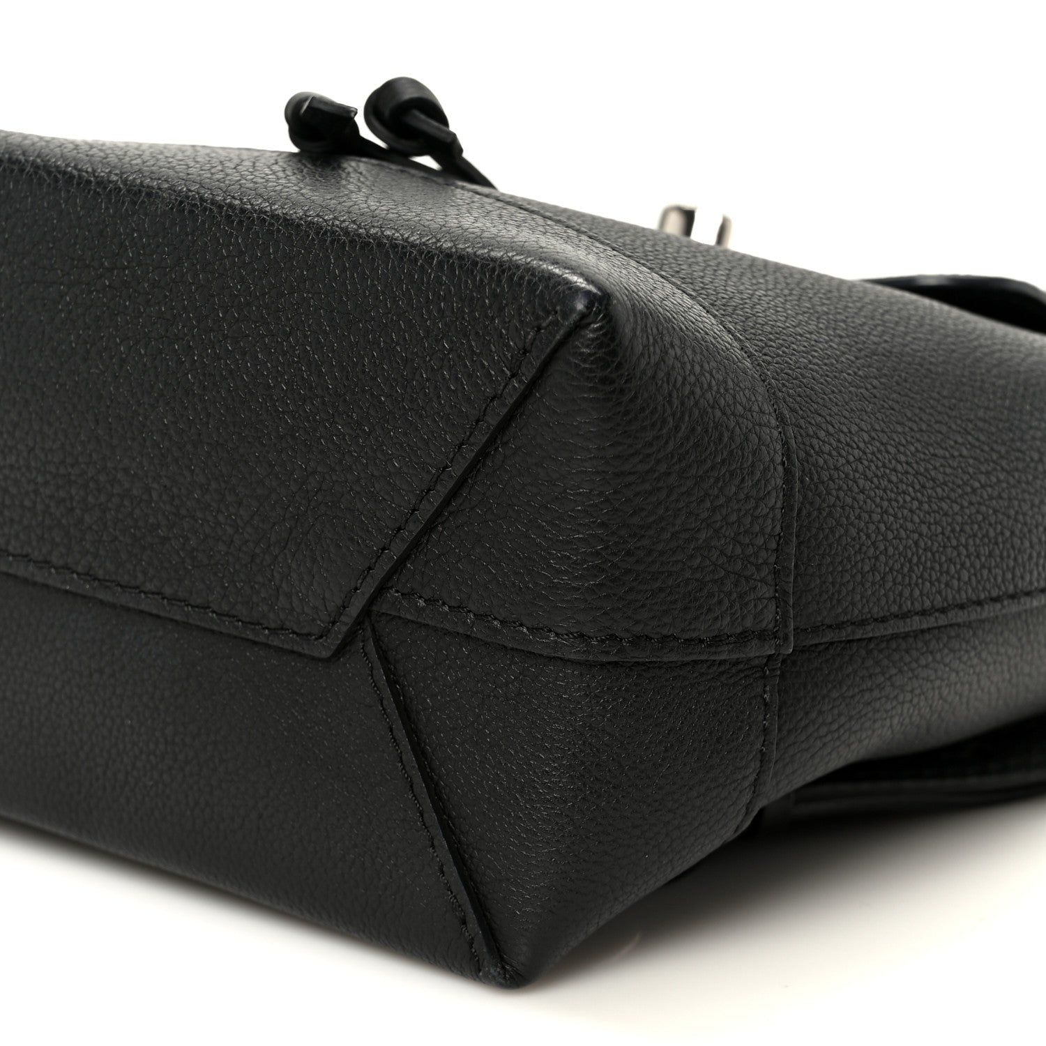 Calfskin Lockme Mini Backpack Black