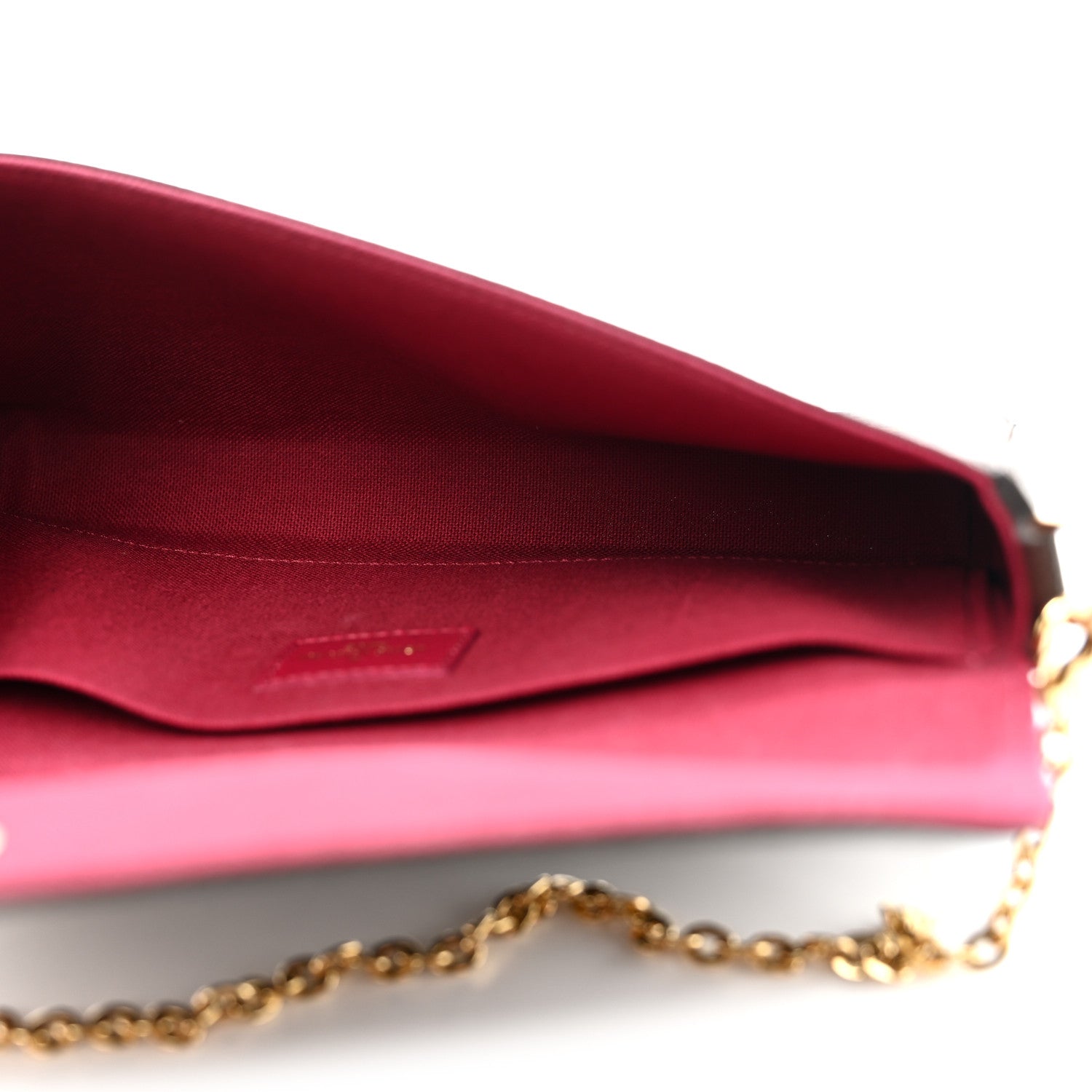 Monogram Pochette Felicie Chain Wallet Fuchsia