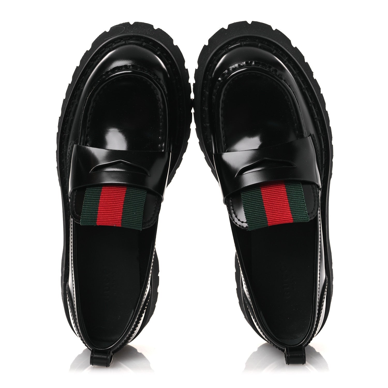 Spice Lux Womens Thea Web 20mm Platform Loafers 37 Black