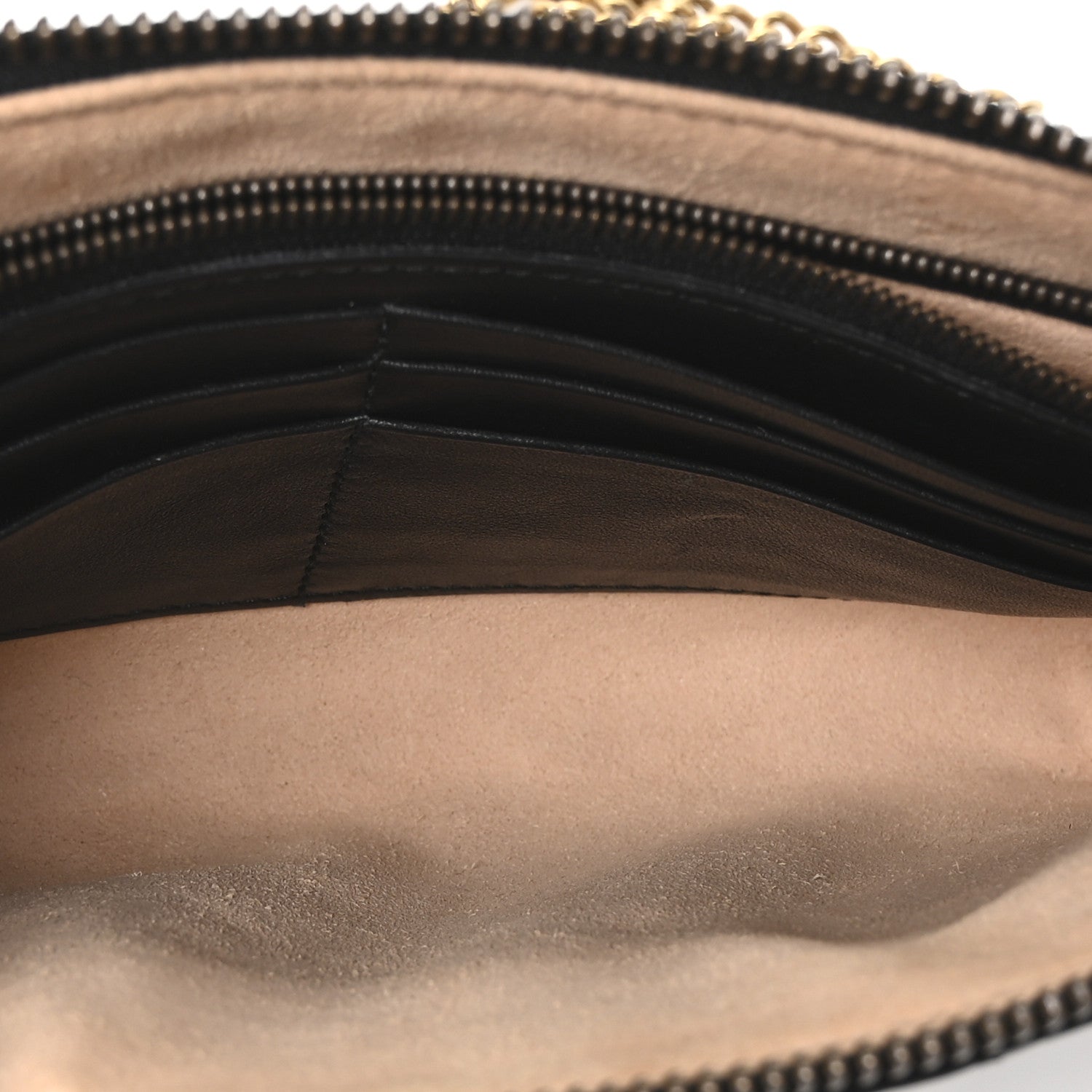 Calfskin Matelasse Mini GG Marmont Chain Bag Black