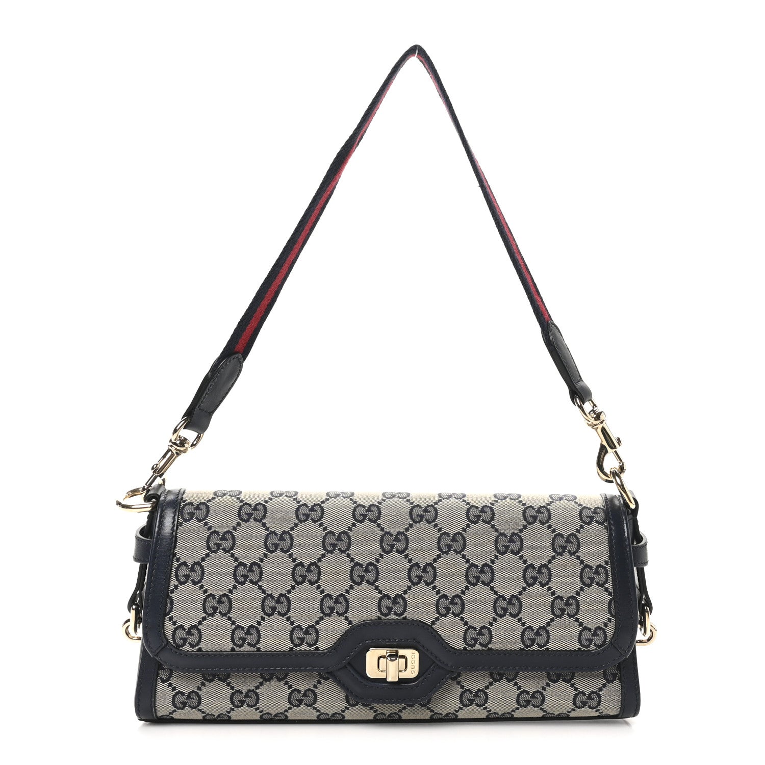 GG Monogram Small Luce Shoulder Bag Beige Blue
