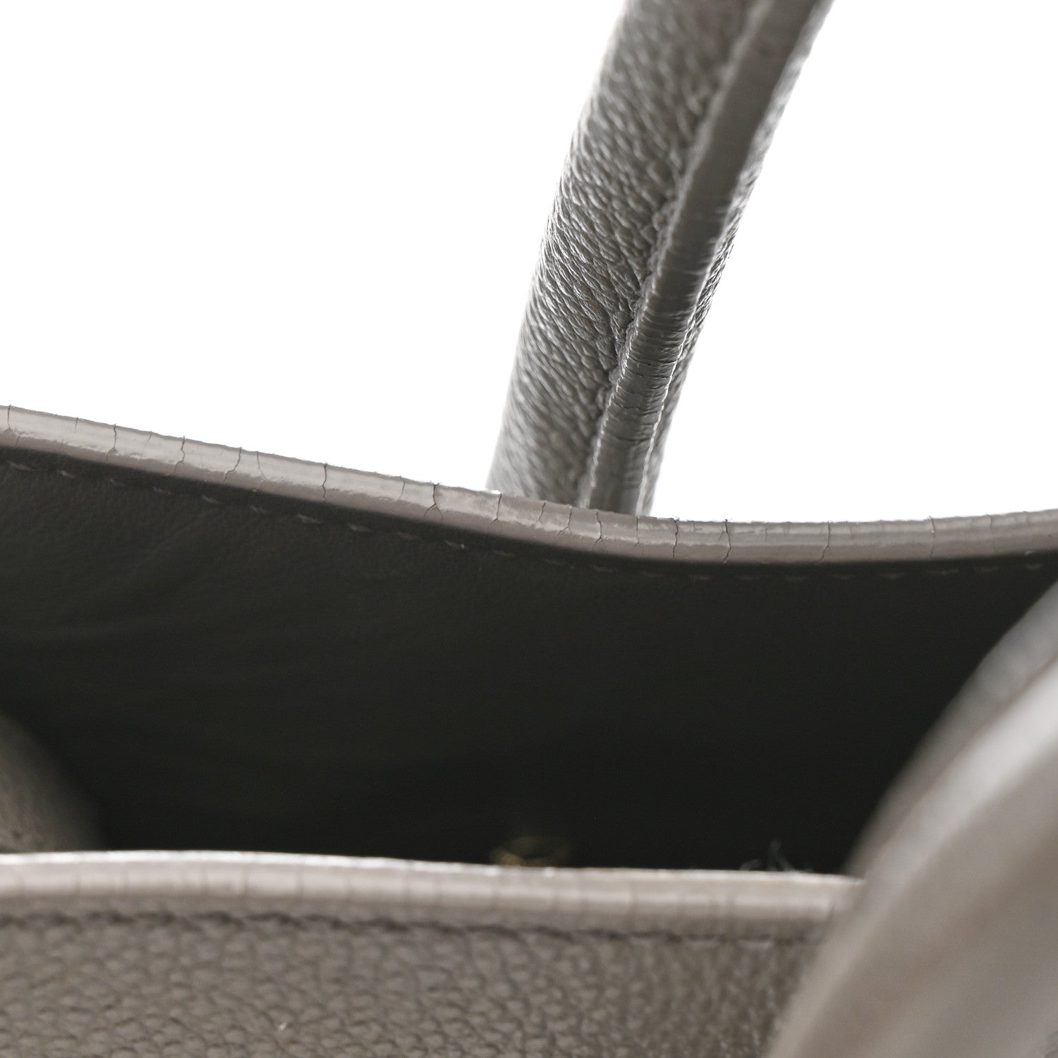 Grained Calfskin Small Sac De Jour Fog