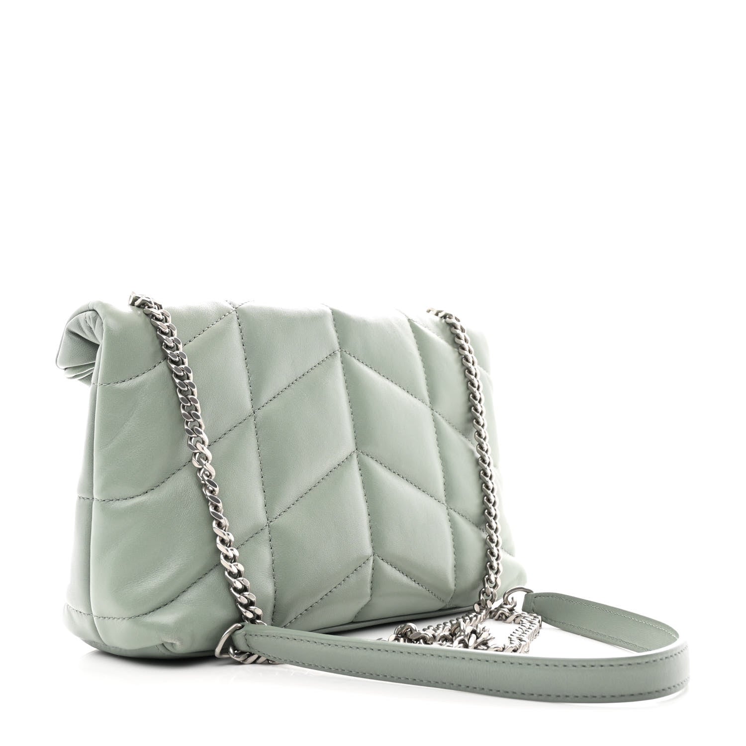 Lambskin Quilted Toy Loulou Puffer Monogram Chain Satchel Mint
