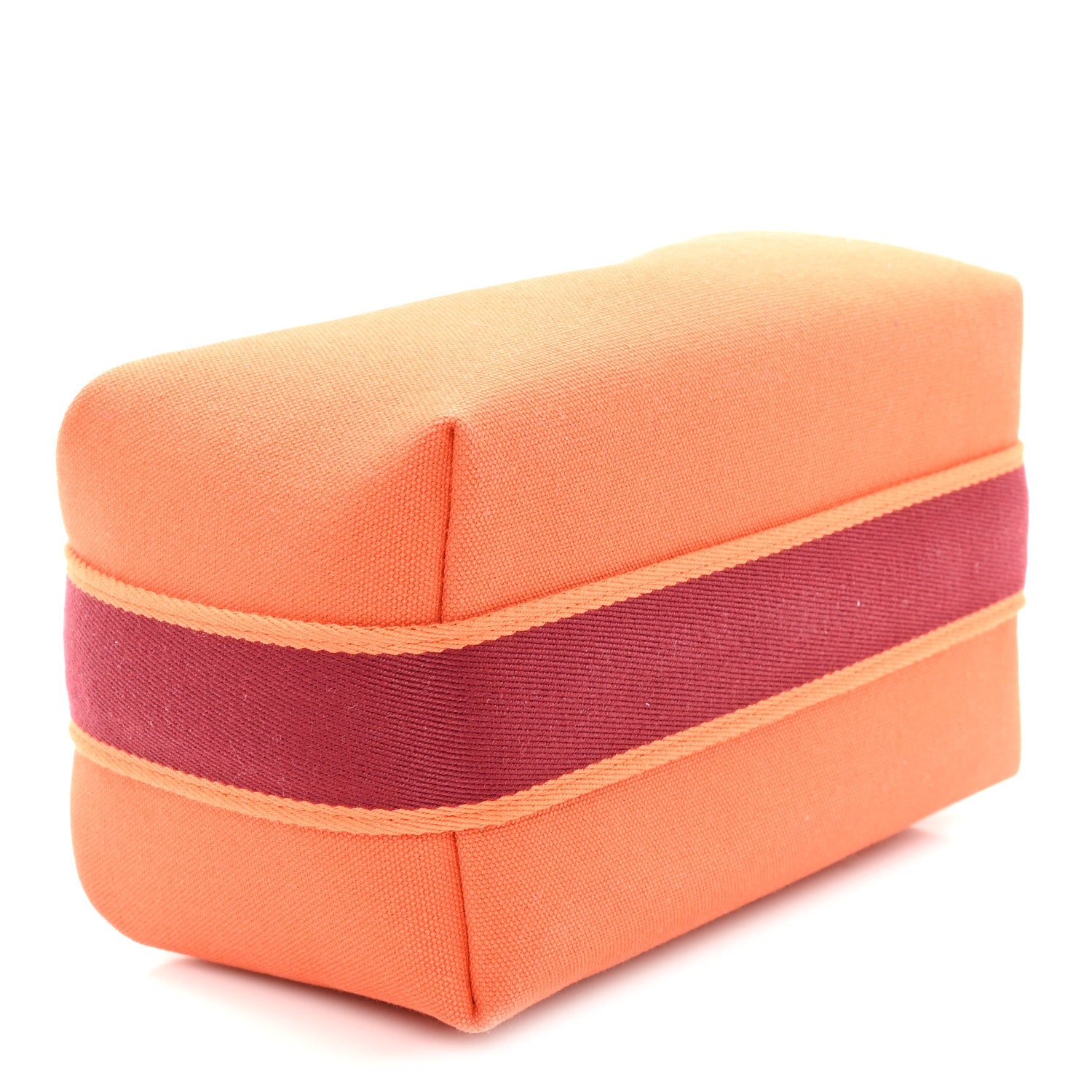 Canvas Small Bride-A-Brac Pouch  Orange Burgundy