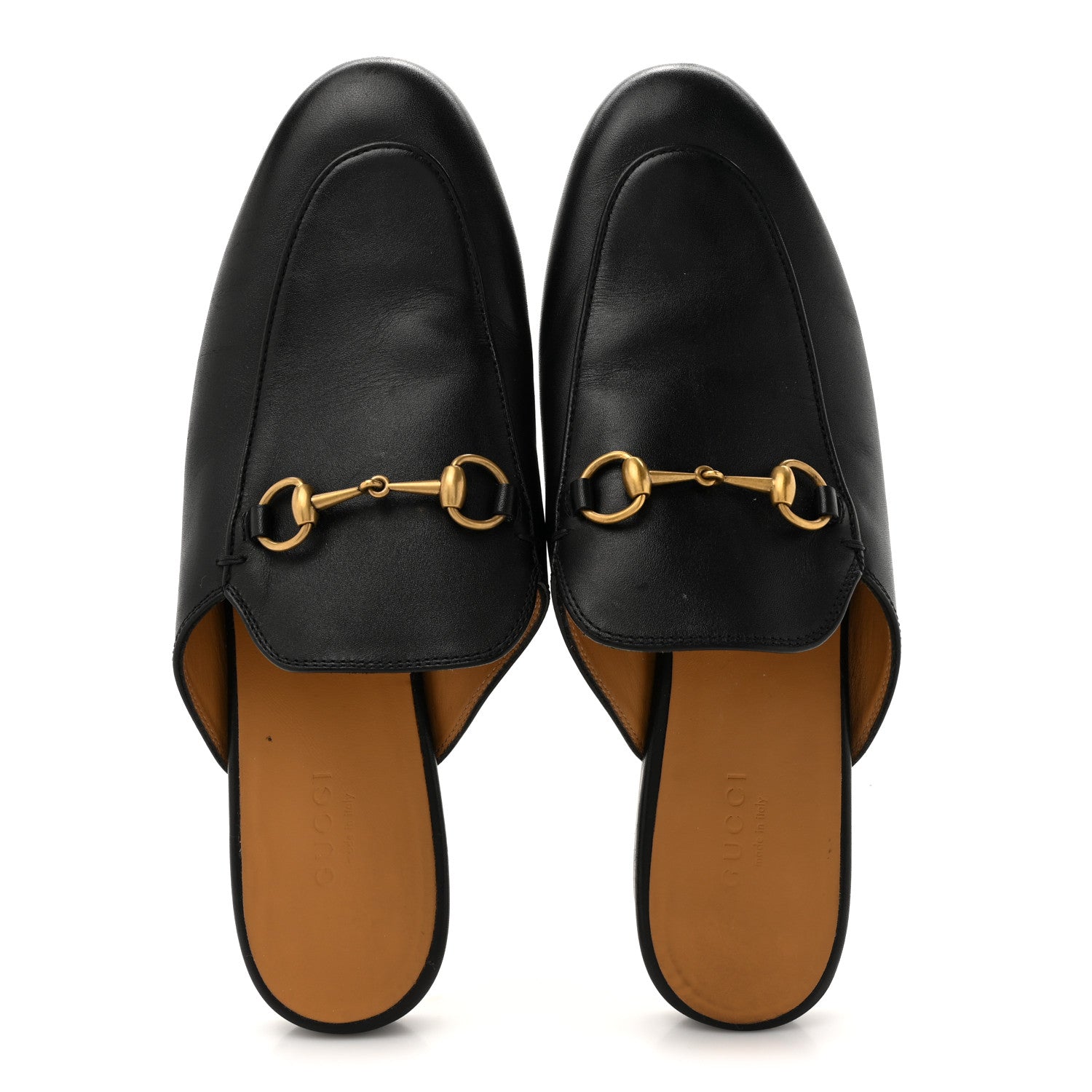 Calfskin Princetown Slippers 38 Black