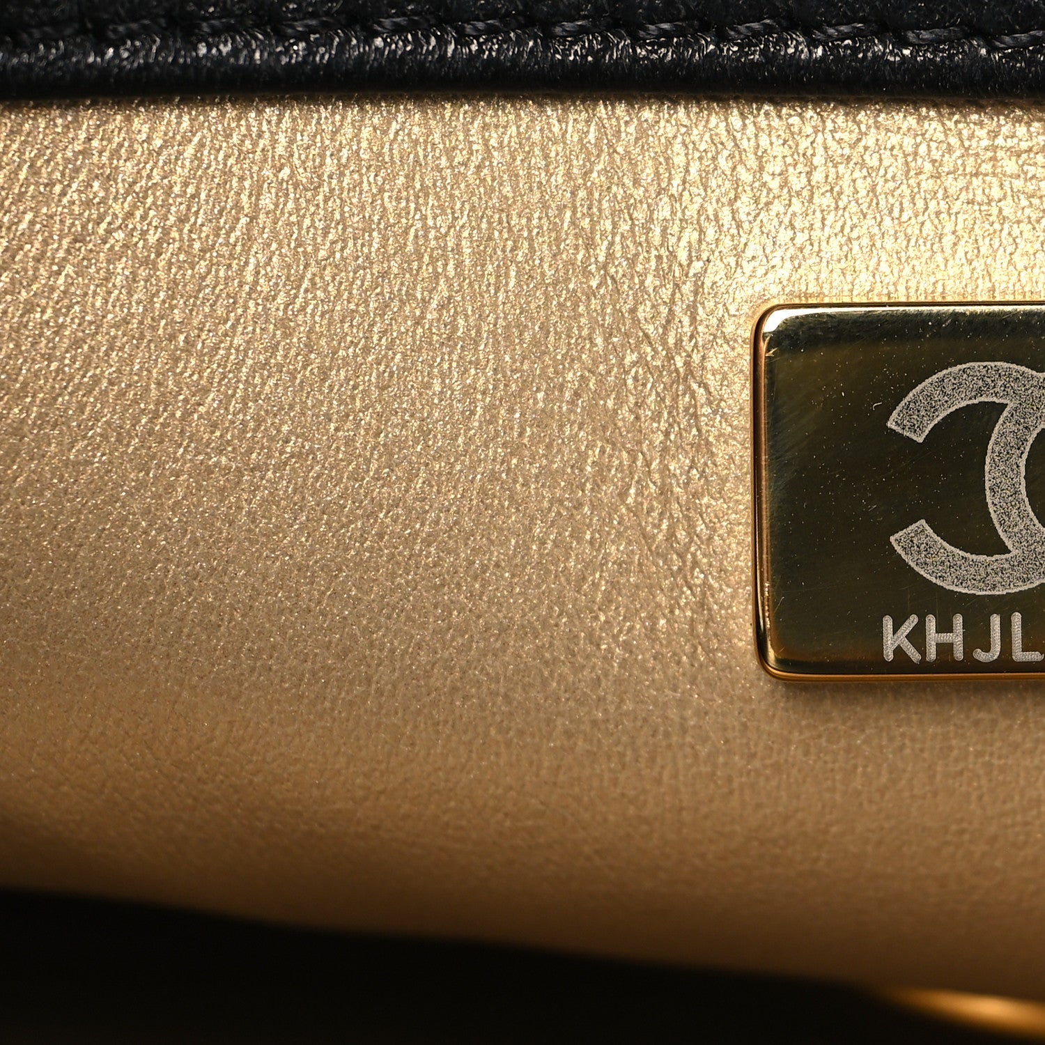 Lambskin Quilted Mini CC Crystal Logo Chain Flap Black