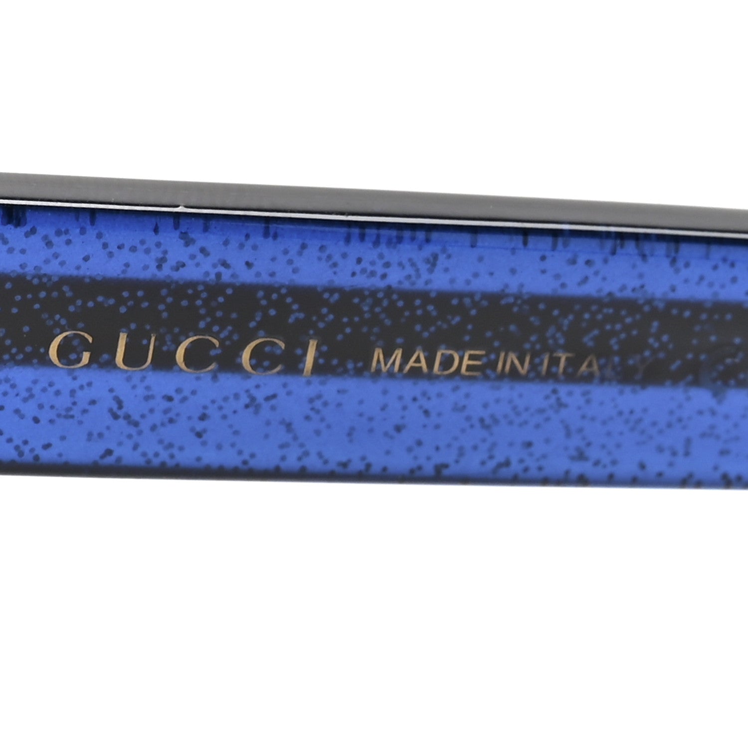 Acetate Square Frame Web Glitter Sunglasses GG0036S Brown Blue
