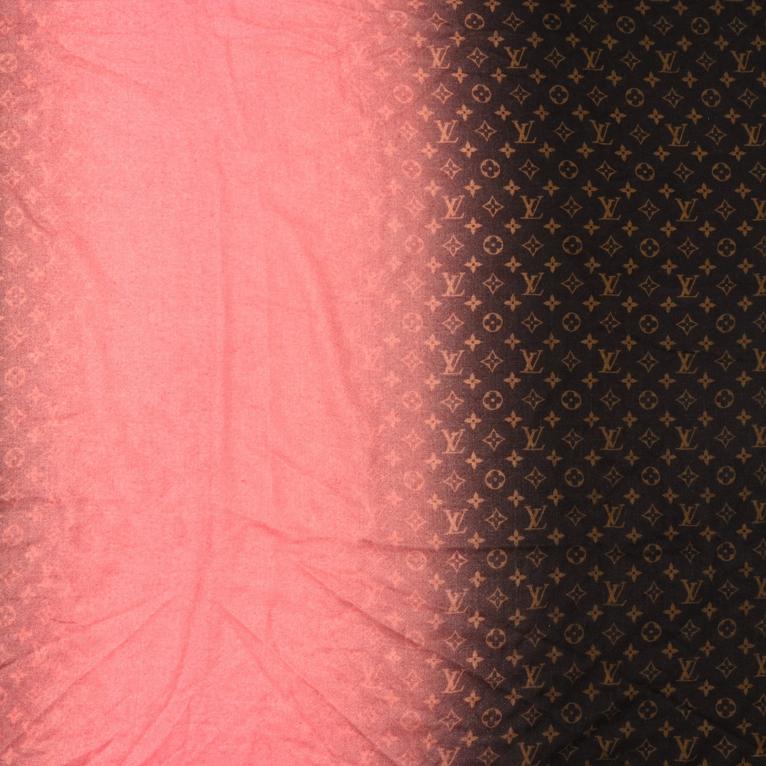 Wool Monogram Telling Stole Rose Corail