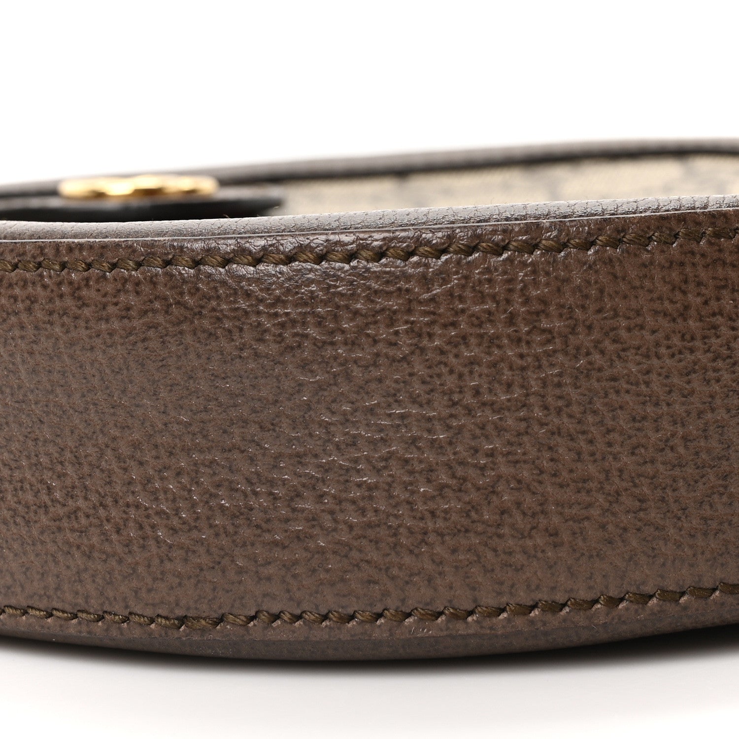 GG Supreme Monogram Web Mini Ophidia Round Shoulder Bag Brown