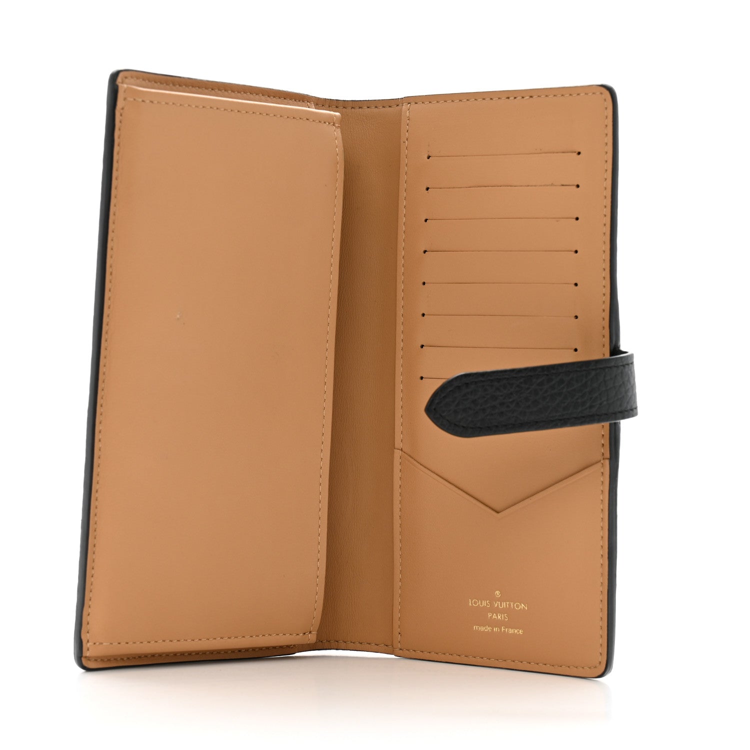 Taurillon LV Vertical Capucines Wallet Black Arizona