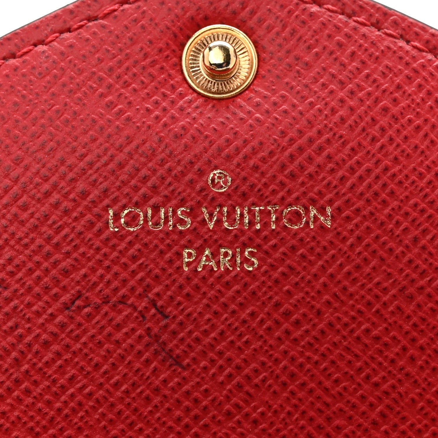 Damier Ebene Josephine Wallet Red