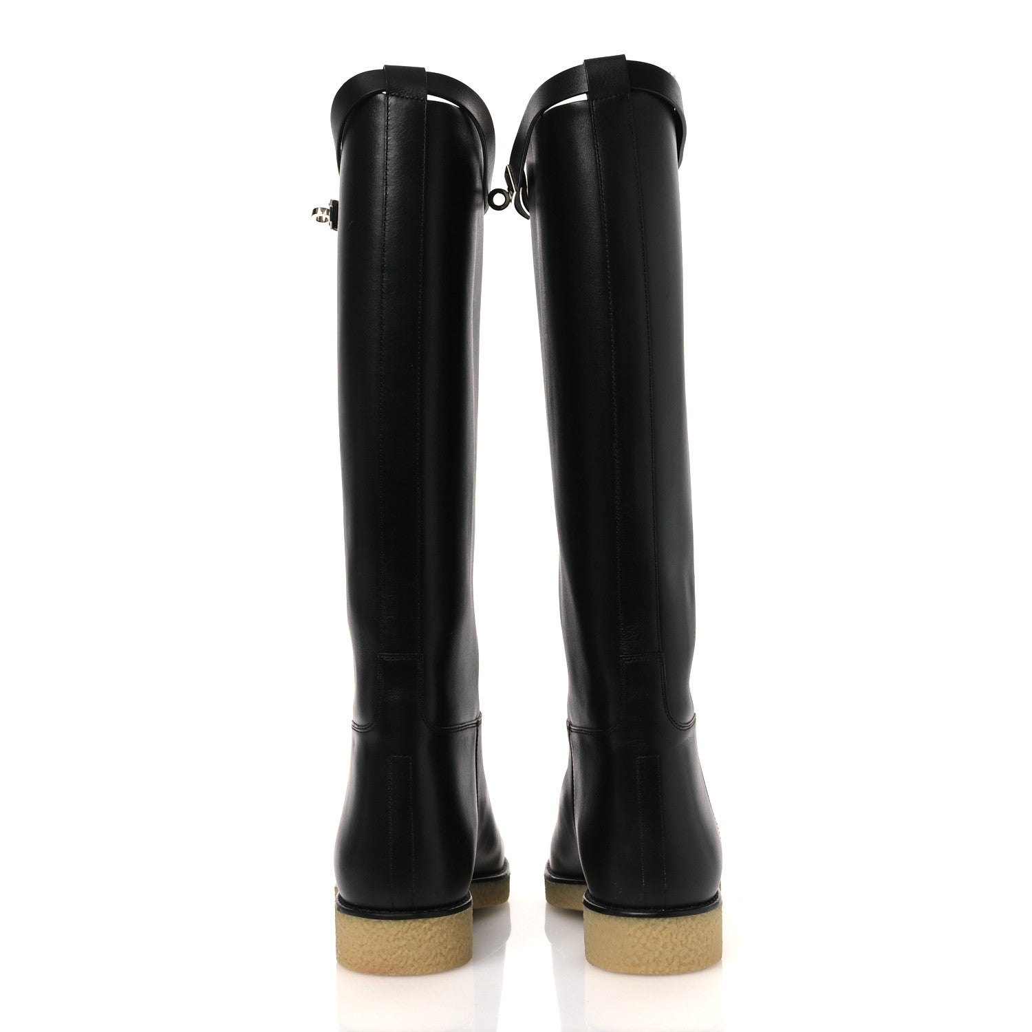 Calfskin Faustine Boots 38 Black