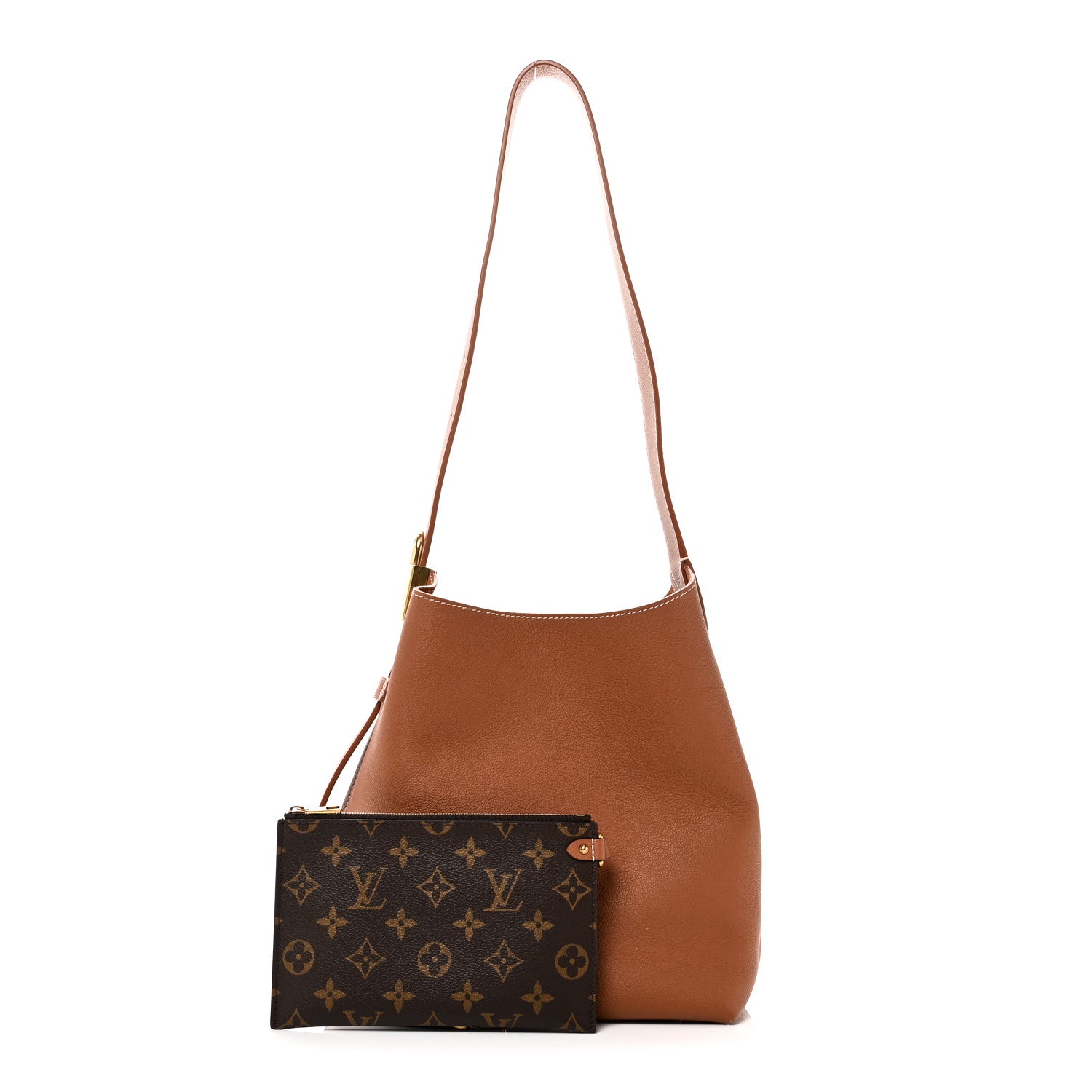 Grained Calfskin Low Key Hobo PM Cognac
