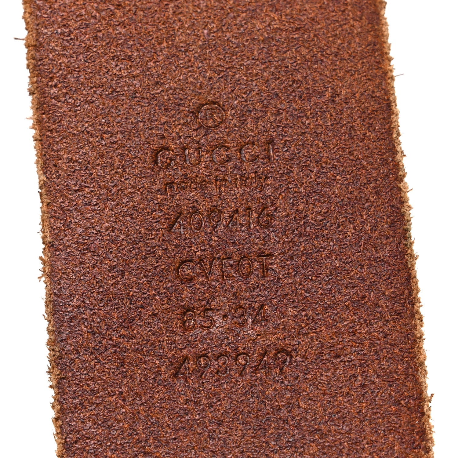 Faded Calfskin Double G Belt  85 34 Cuir