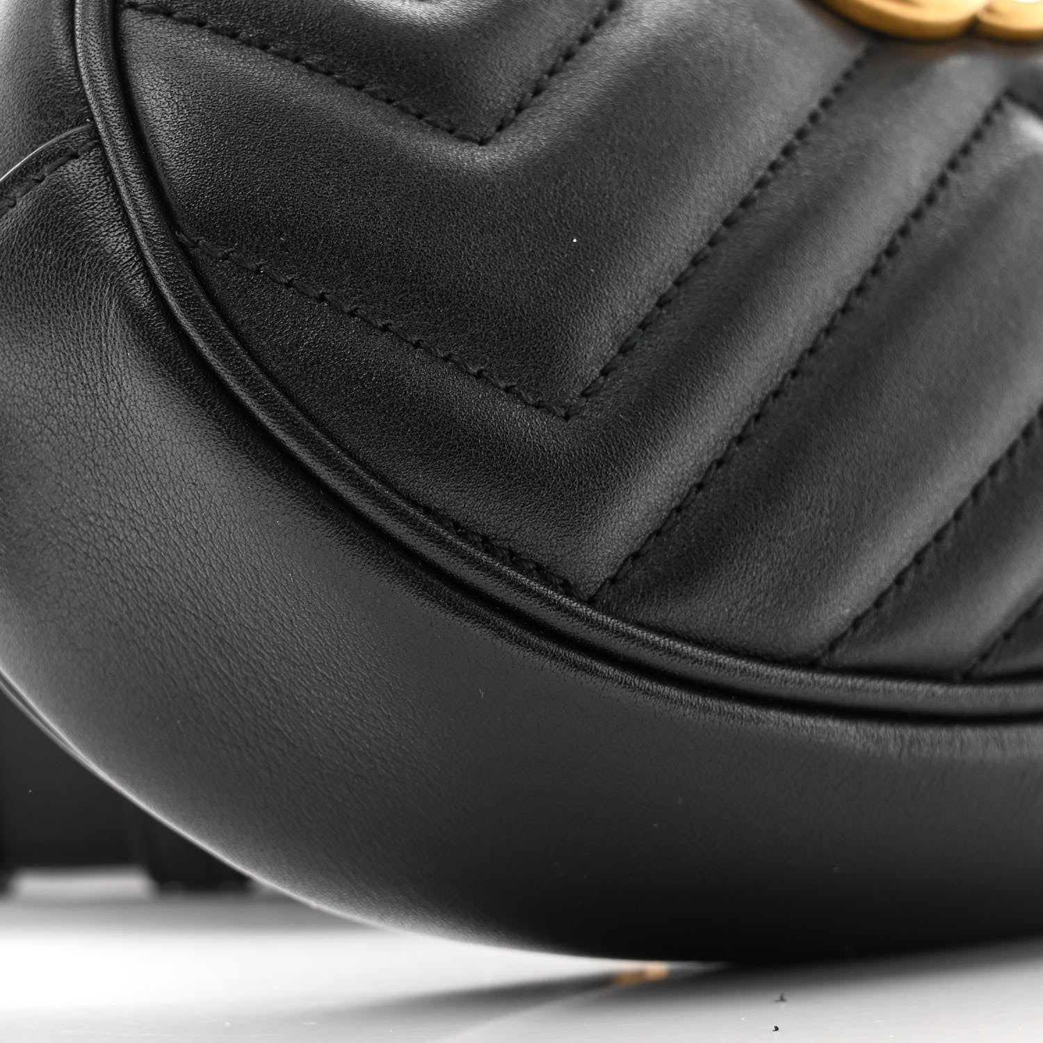 Calfskin Matelasse GG Marmont Belt Bag 75 30 Black