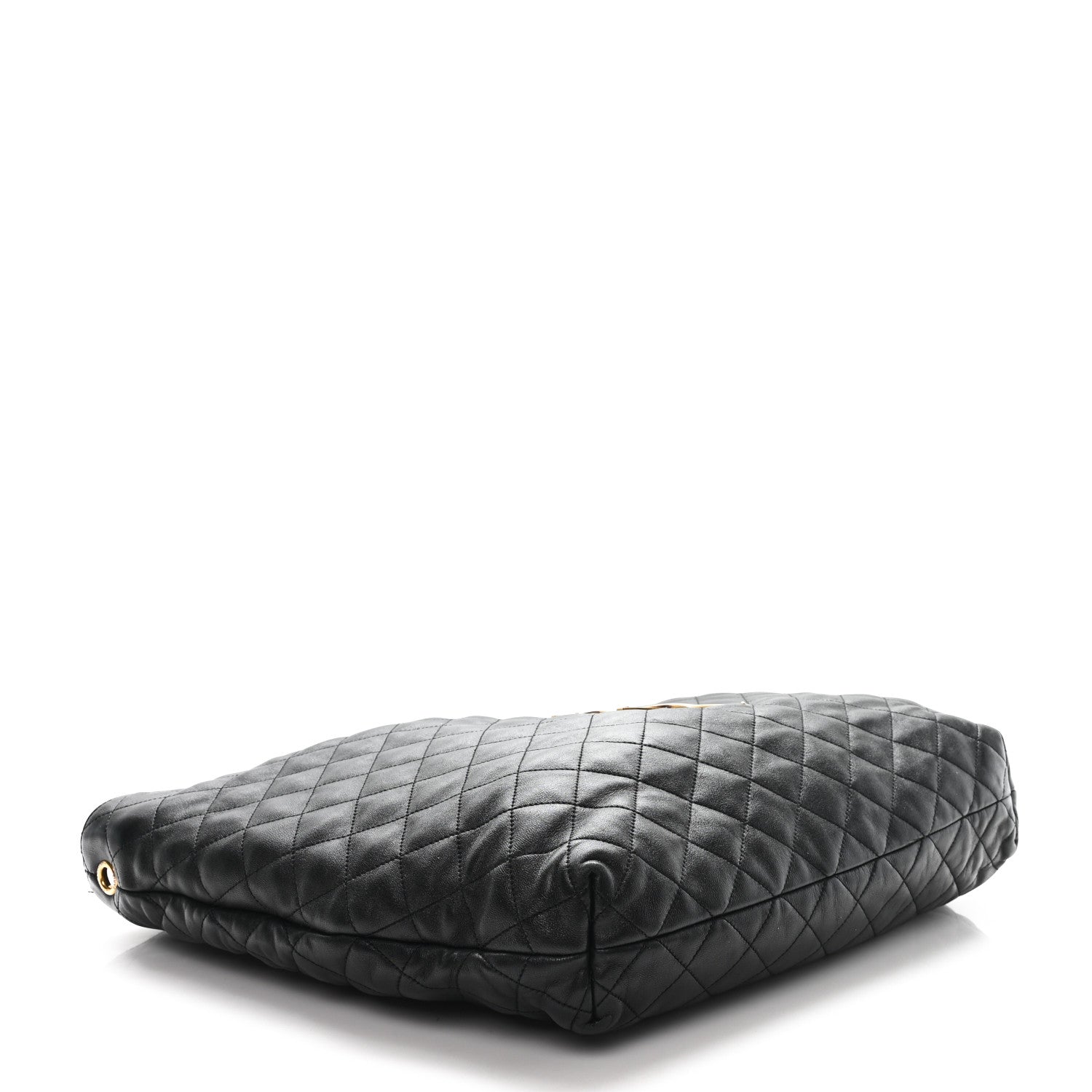 Lambskin Quilted Maxi Icare Shopping Tote Black