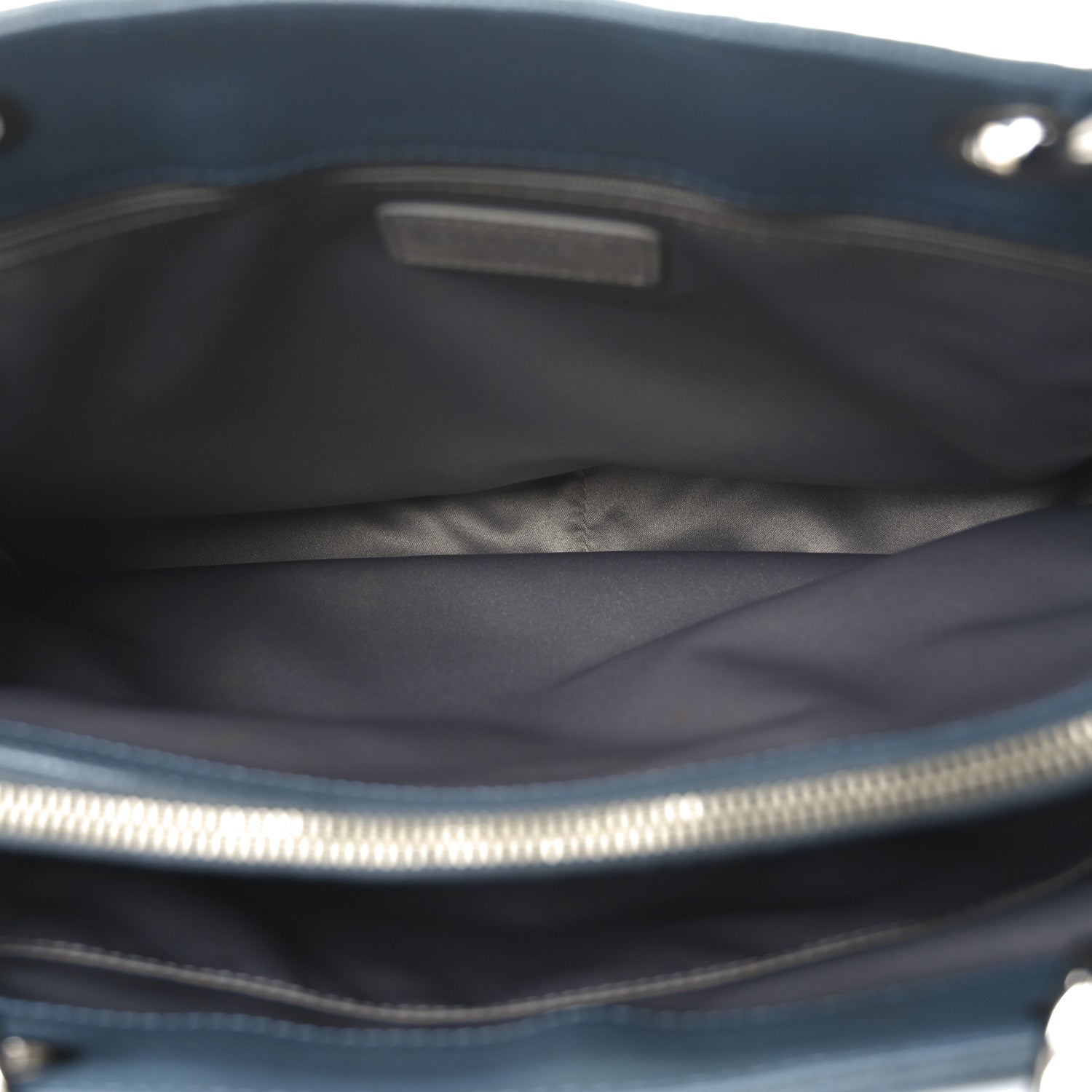 Caviar Quilted Grand Shopping Tote GST Dark Blue