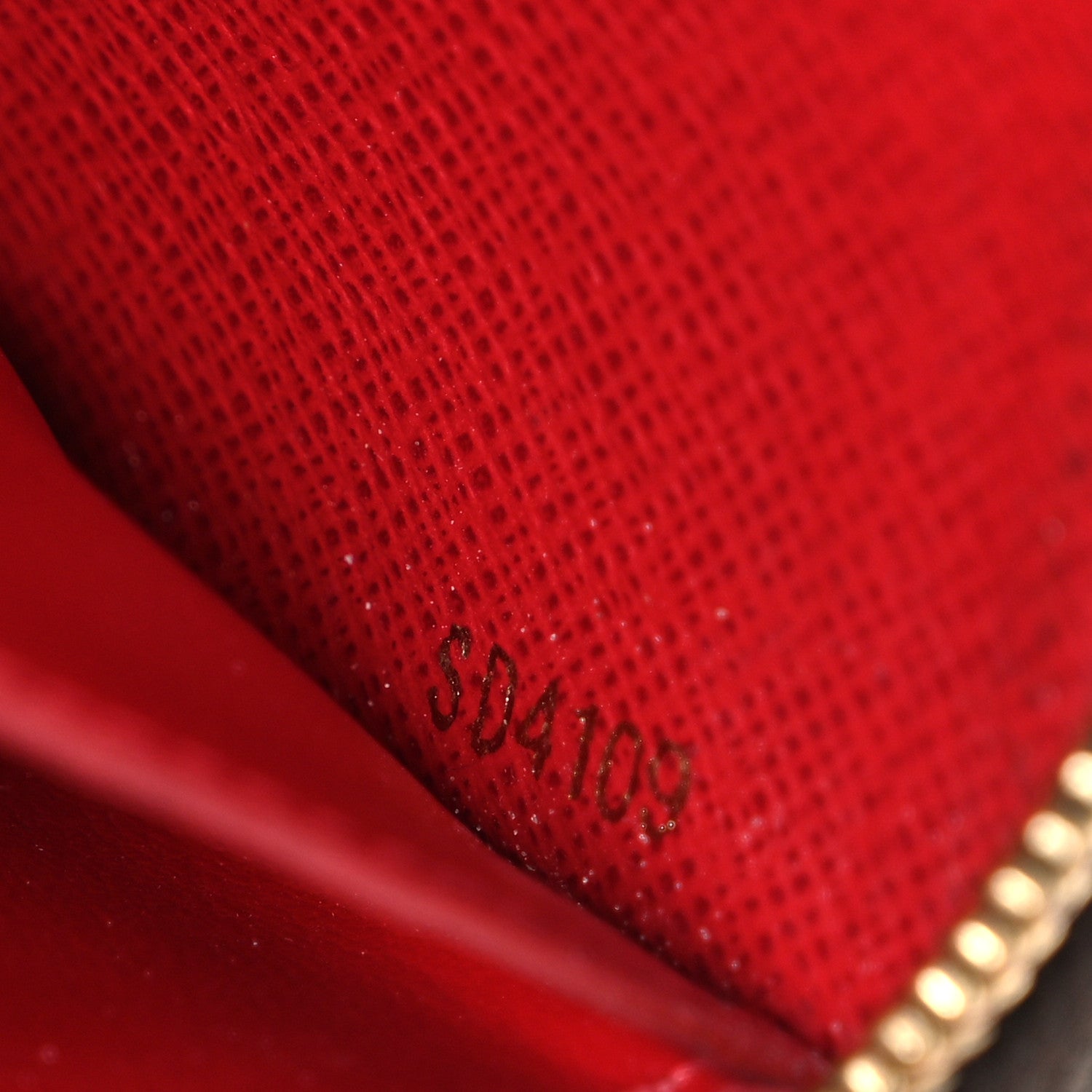 Damier Ebene Clemence Wallet Cherry