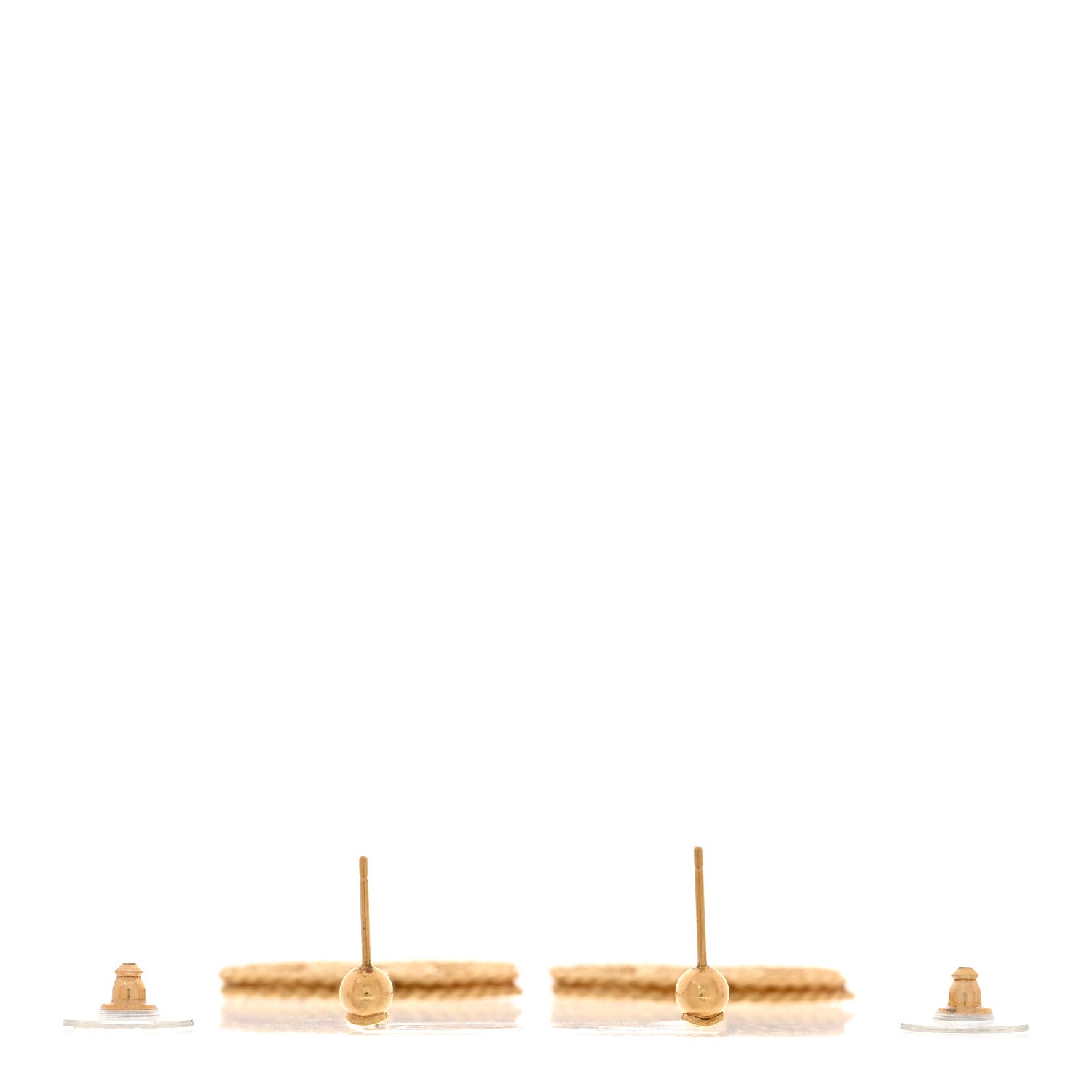 CC Drop Earrings Matte Gold