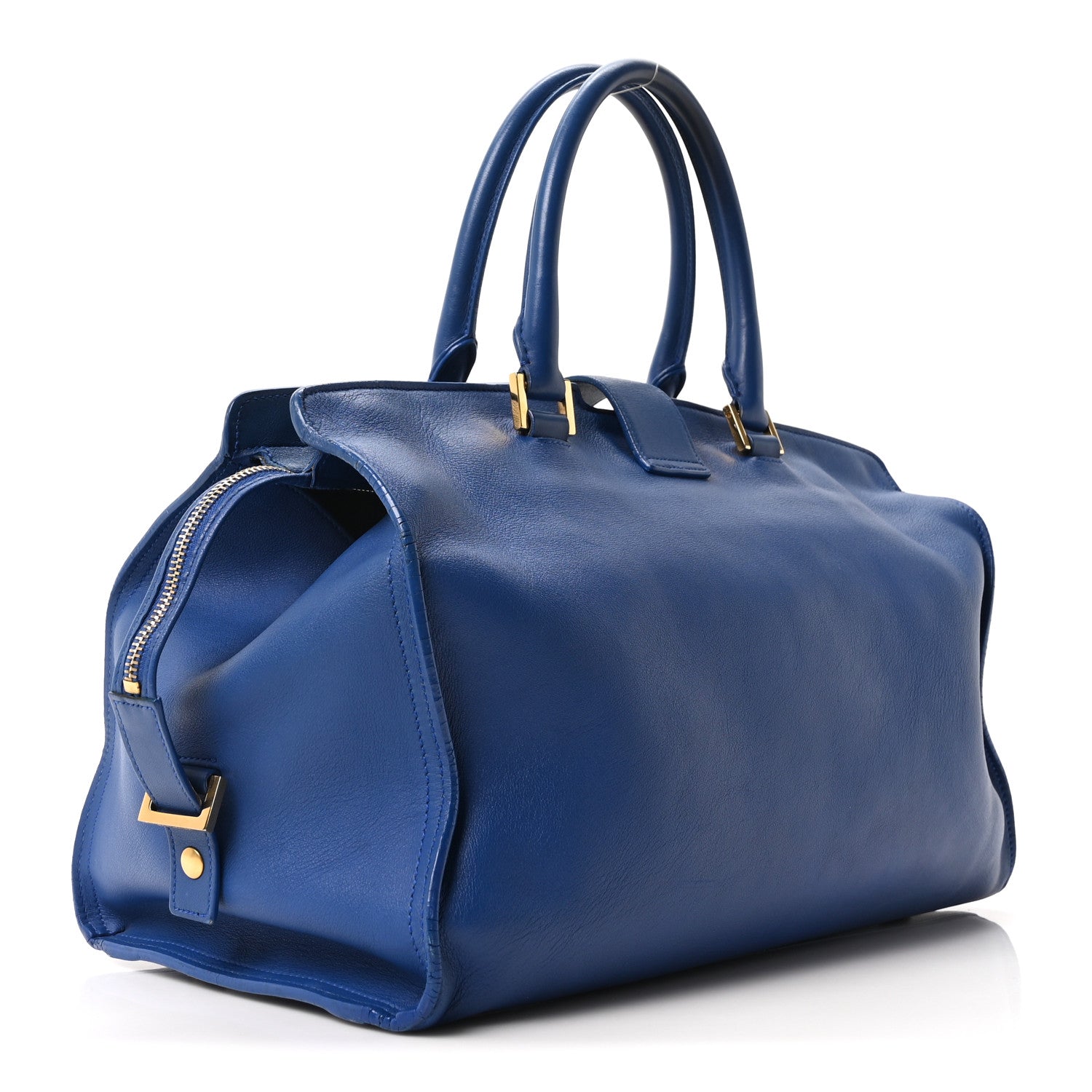 Calfskin Medium Monogram Cabas Blue Majorelle