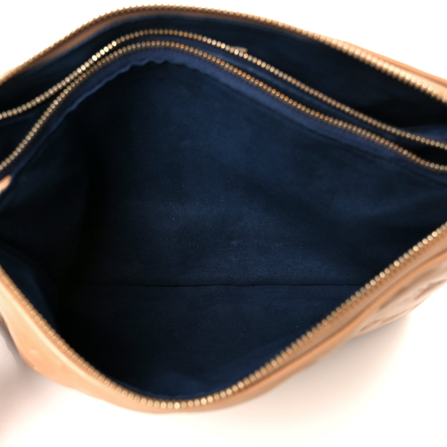 Lambskin Embossed Monogram Coussin PM Camel