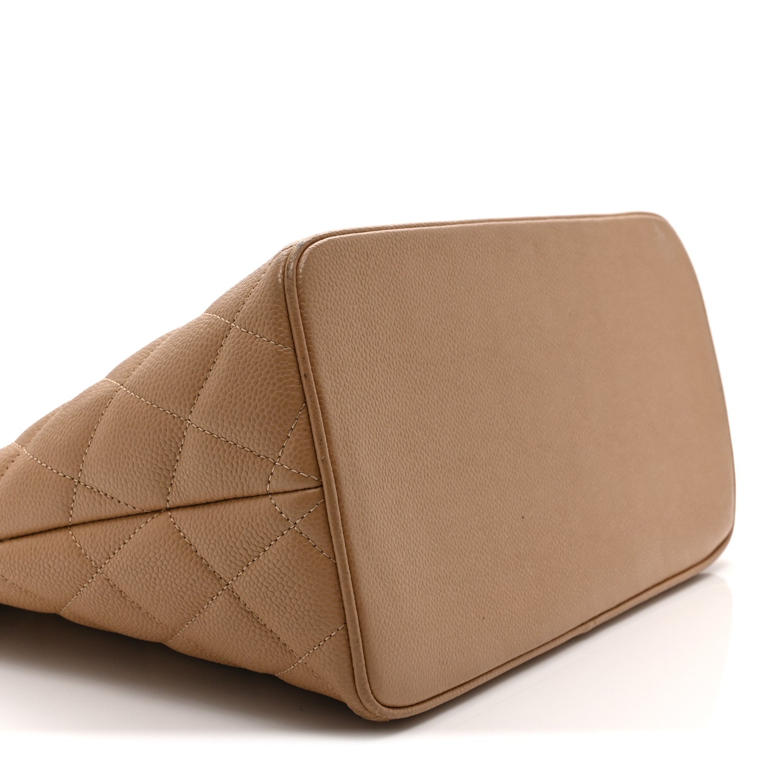 Caviar Quilted Medallion Tote Beige