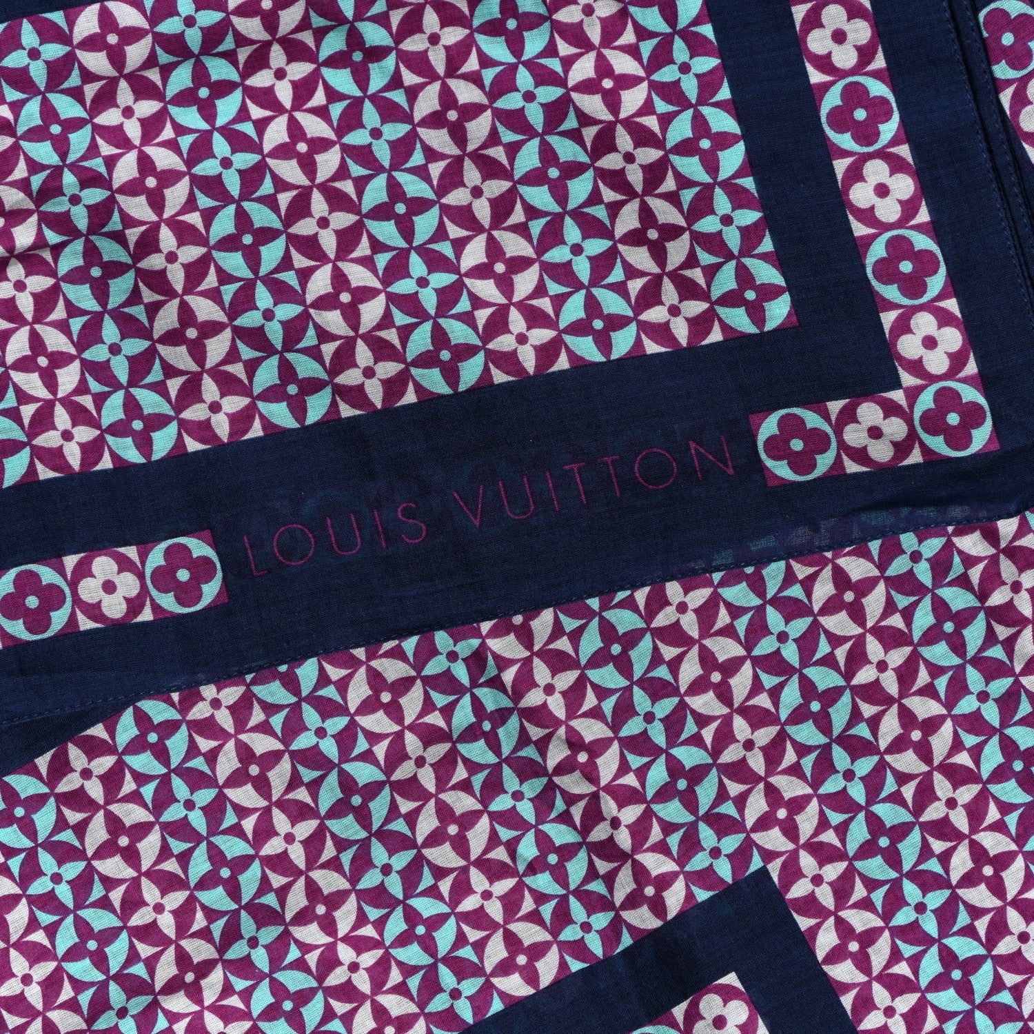 Cotton Monogram Shawl Multicolor