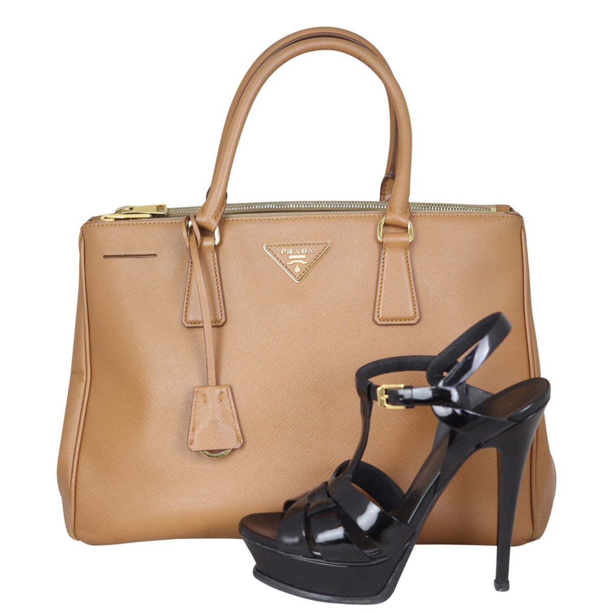 Prada Saffiano Lux Galleria Double Zip Tote Medium