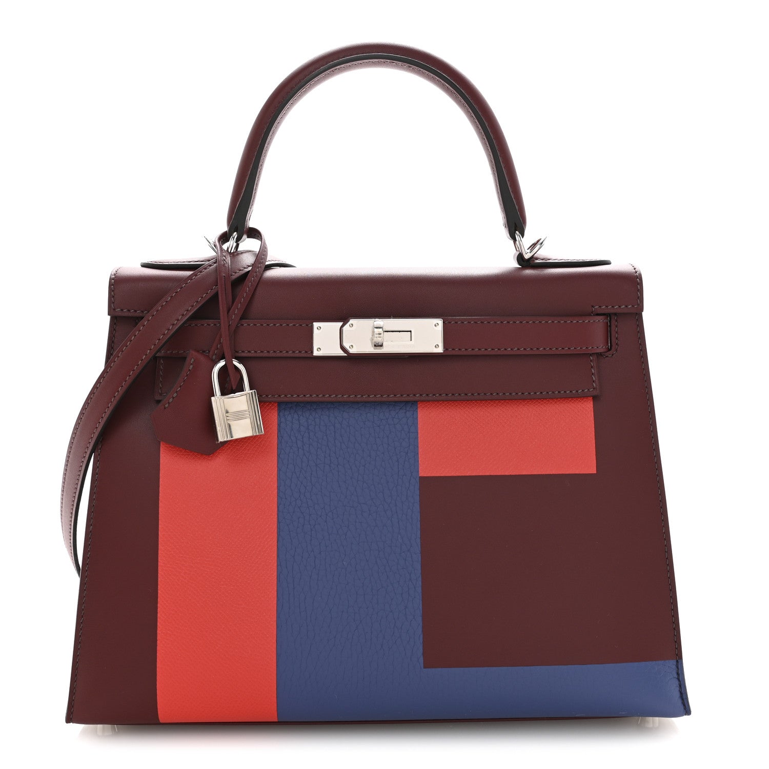 Tadelakt Taurillon Clemence Epsom Kellygraphie Lettre E Kelly Sellier 28 Rouge H Capucine Bleu Brighton